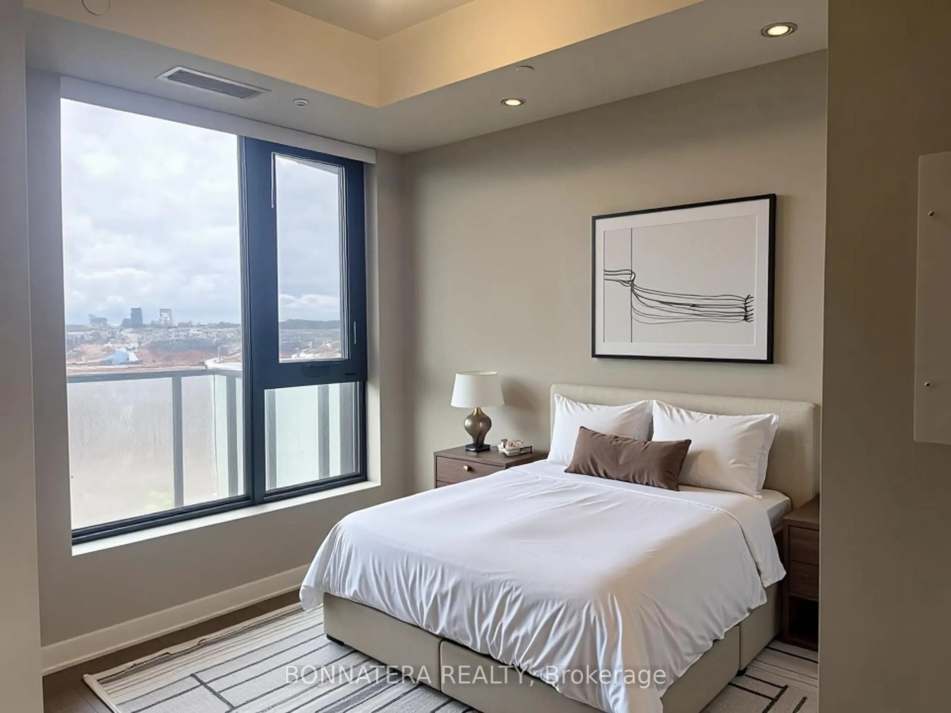 Bedroom with bed, unknown for 3006 William Cutmore Blvd #907, Oakville Ontario L6H 8A4