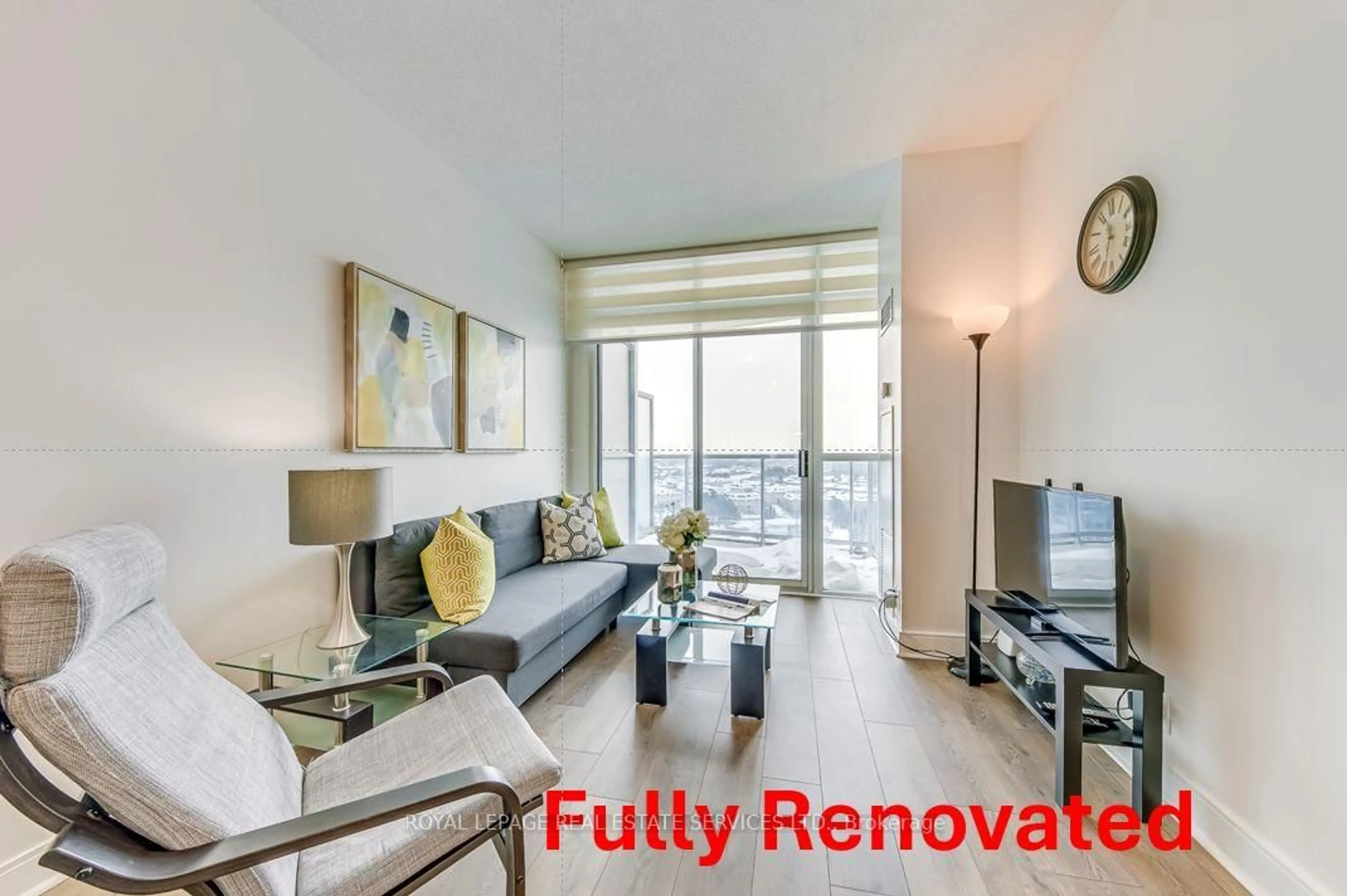 Living room with furniture, unknown for 80 Absolute Ave #1302, Mississauga Ontario L4Z 0A5