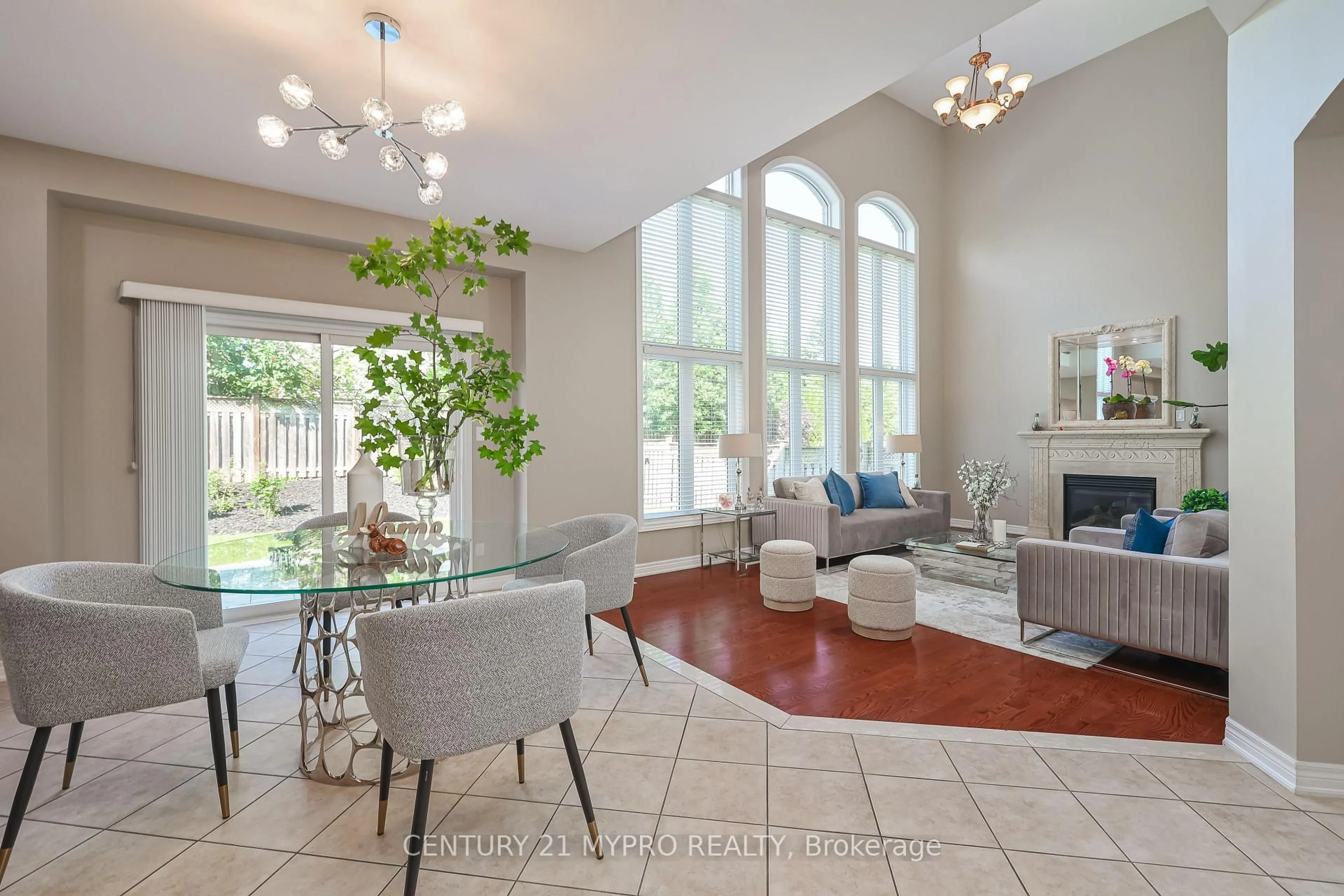 Living room with furniture, ceramic/tile floor for 2446 Tesla Cres, Oakville Ontario L6H 7T6