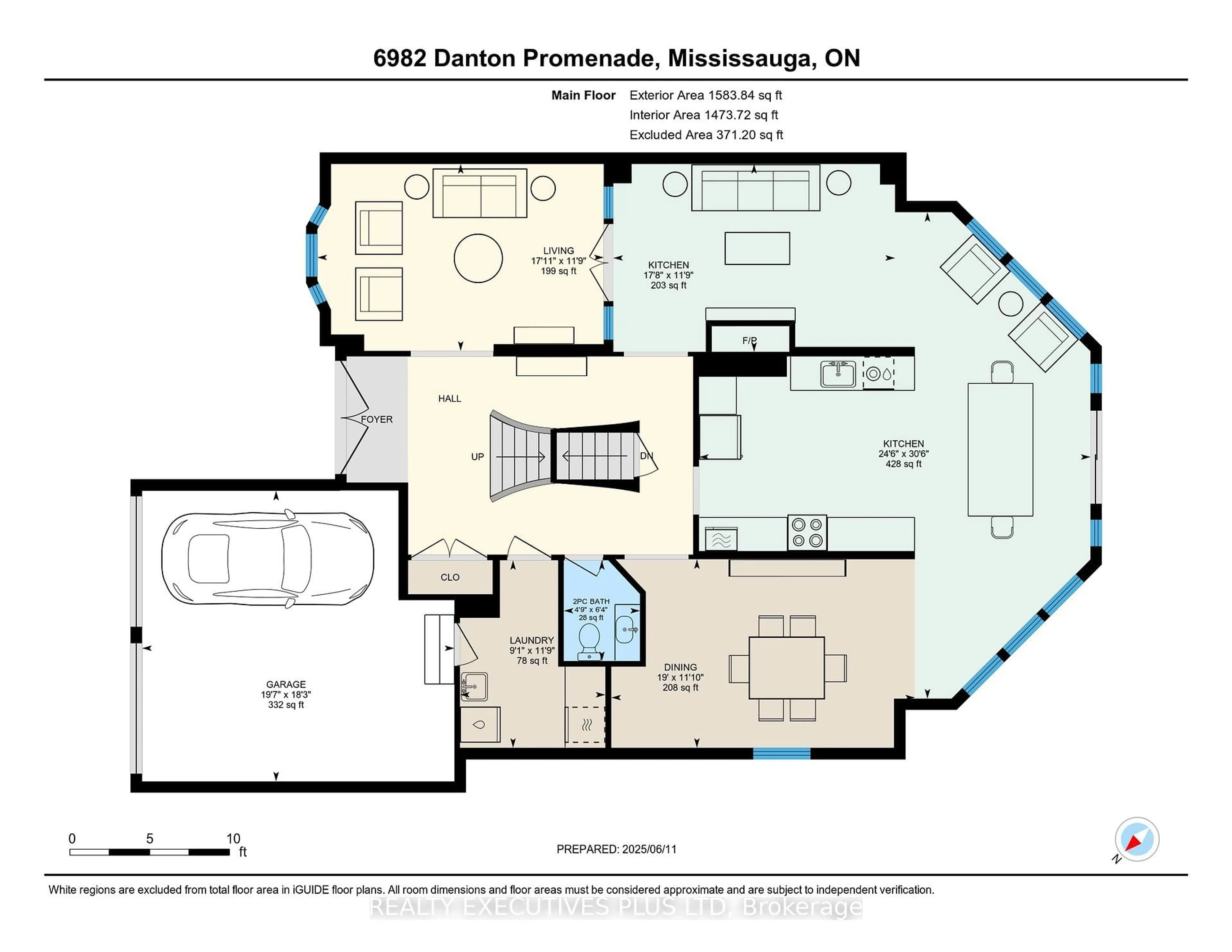 Floor plan for 6982 Danton Prom, Mississauga Ontario L5N 4Z6