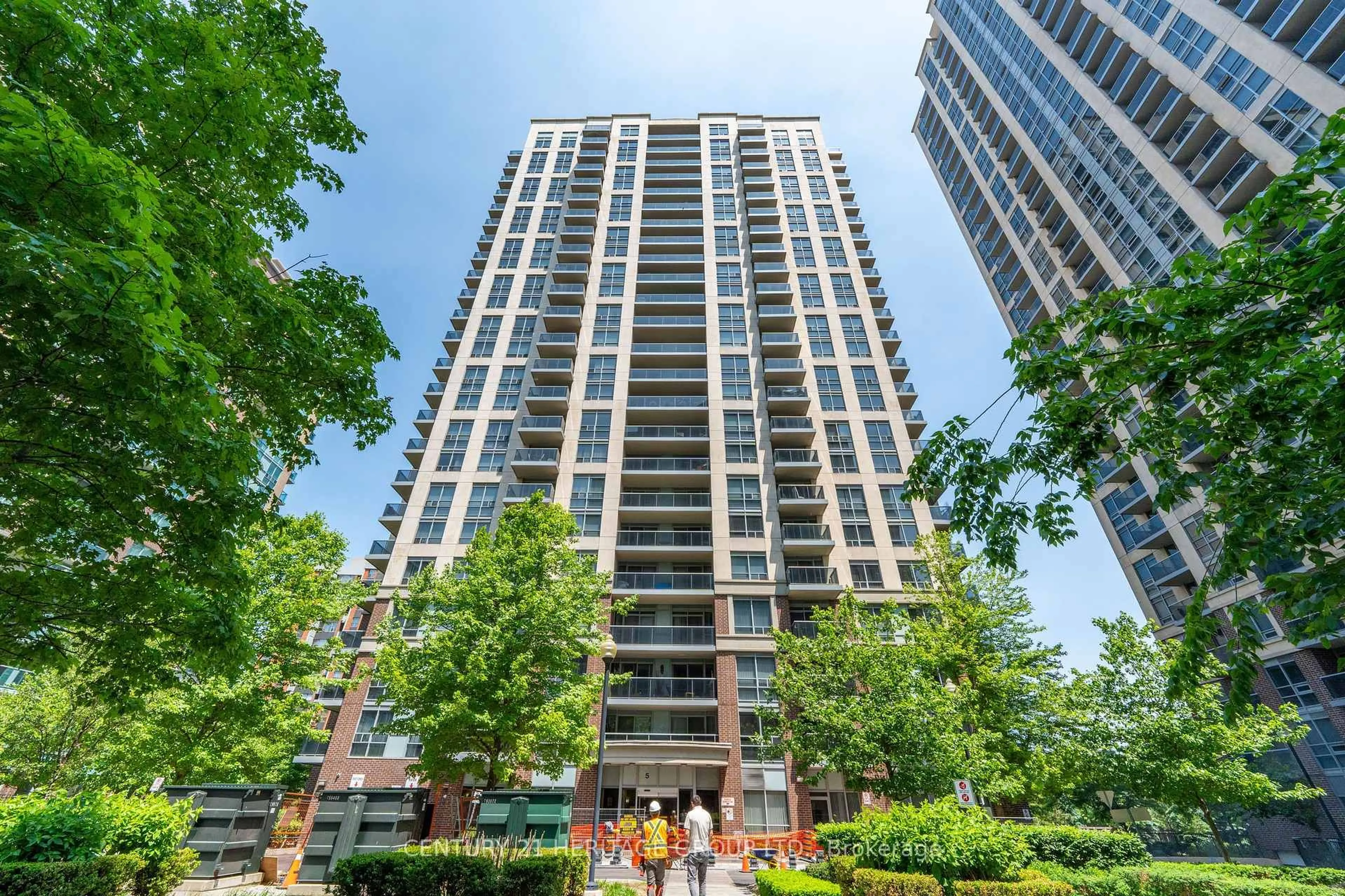 A pic from outside/outdoor area/front of a property/back of a property/a pic from drone, city buildings view from balcony for 5 Michael Power Pl #2002, Toronto Ontario M9A 0A3