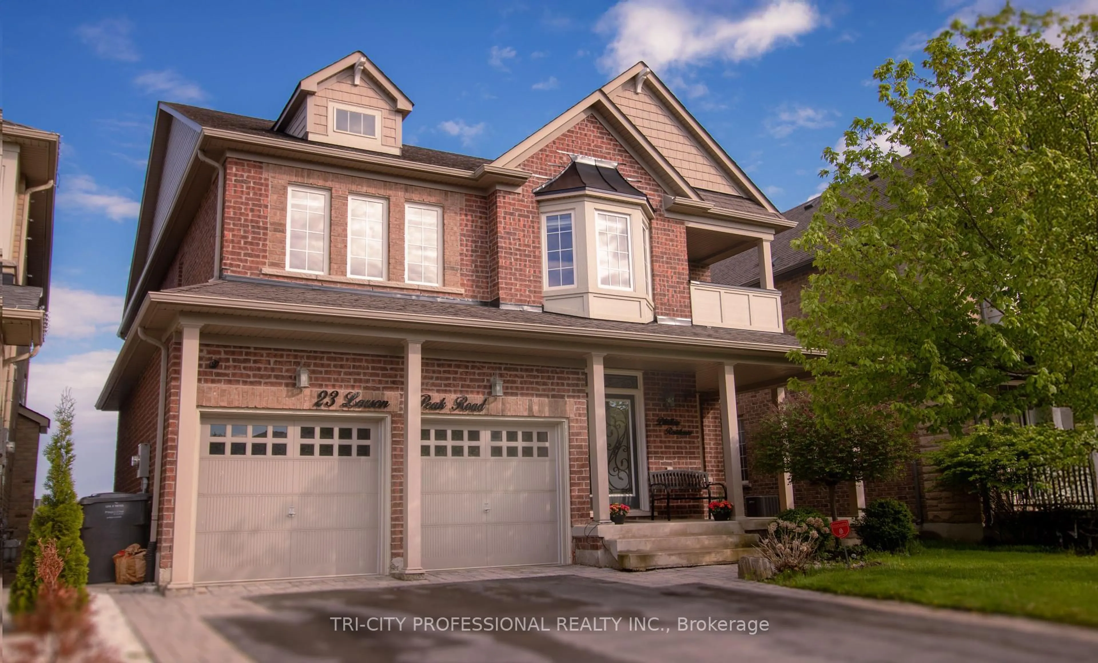 Home with brick exterior material, street for 23 Larson Peak Rd, Caledon Ontario L7C 3P7