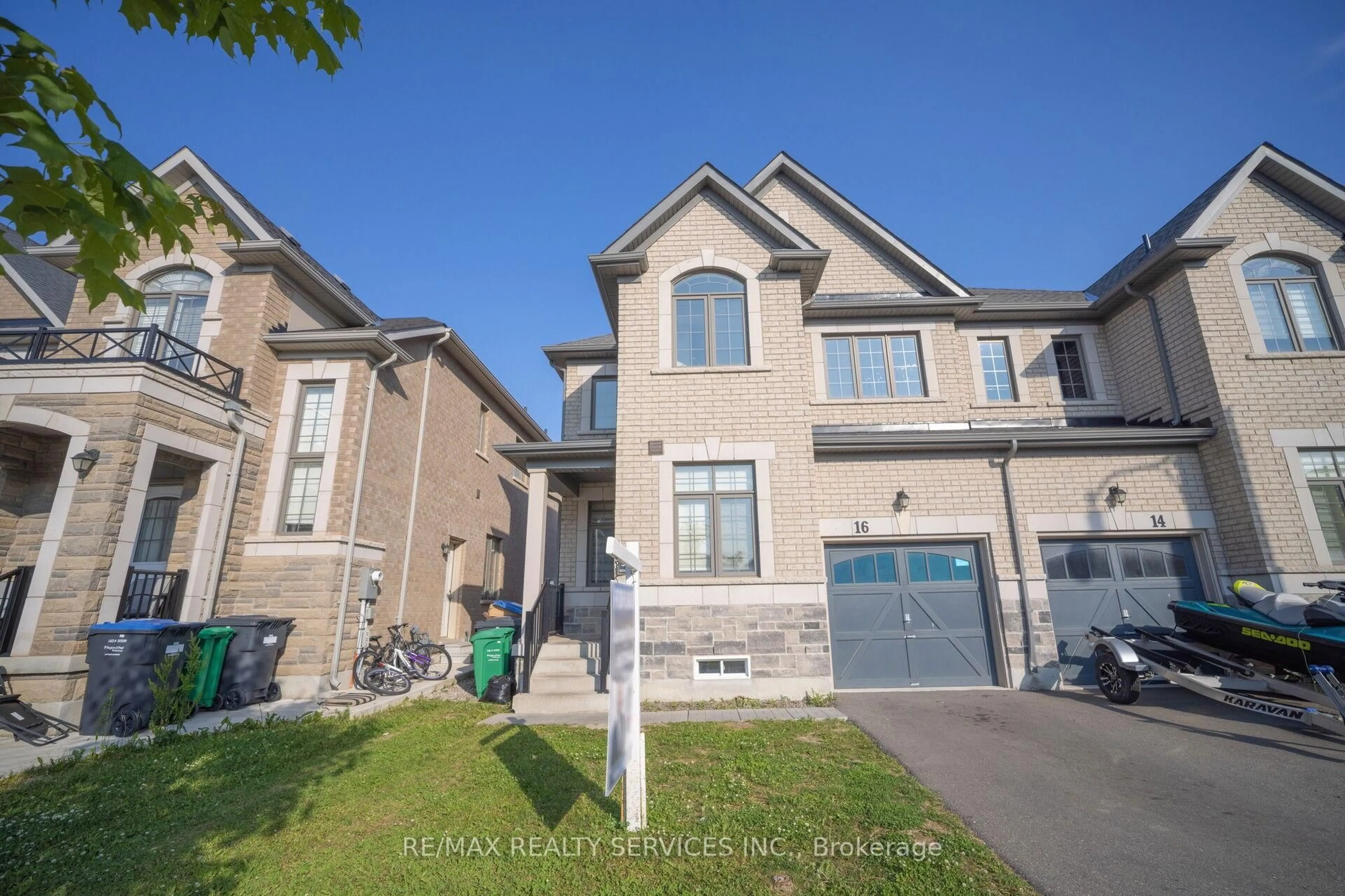 Home with brick exterior material, street for 16 Dolobram Tr, Brampton Ontario L7A 4Y1