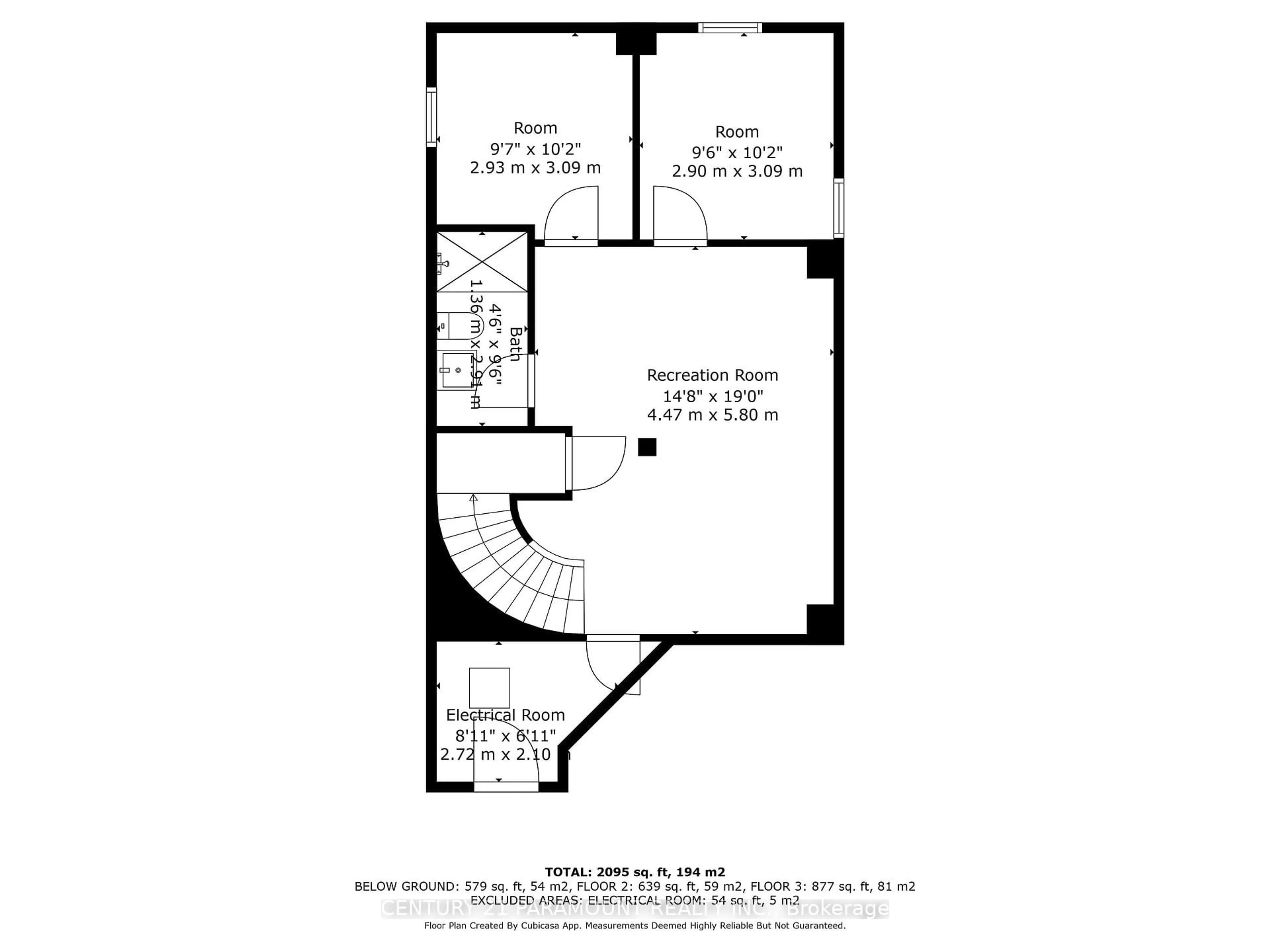 Floor plan for 12 Hefferon Crt, Brampton Ontario L6Y 5J3
