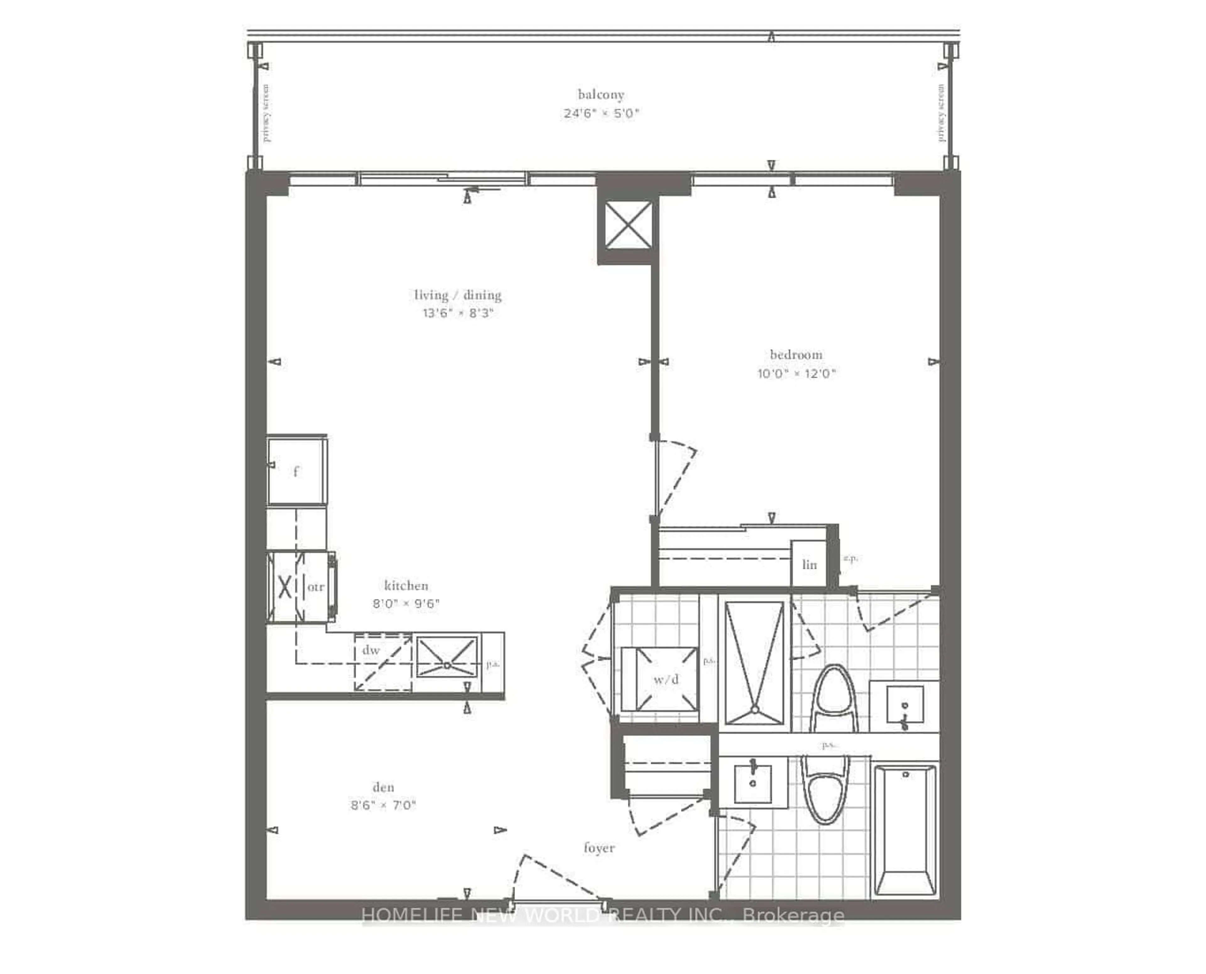 Floor plan for 4655 Metcalfe Ave #1003, Mississauga Ontario L5M 0Z7