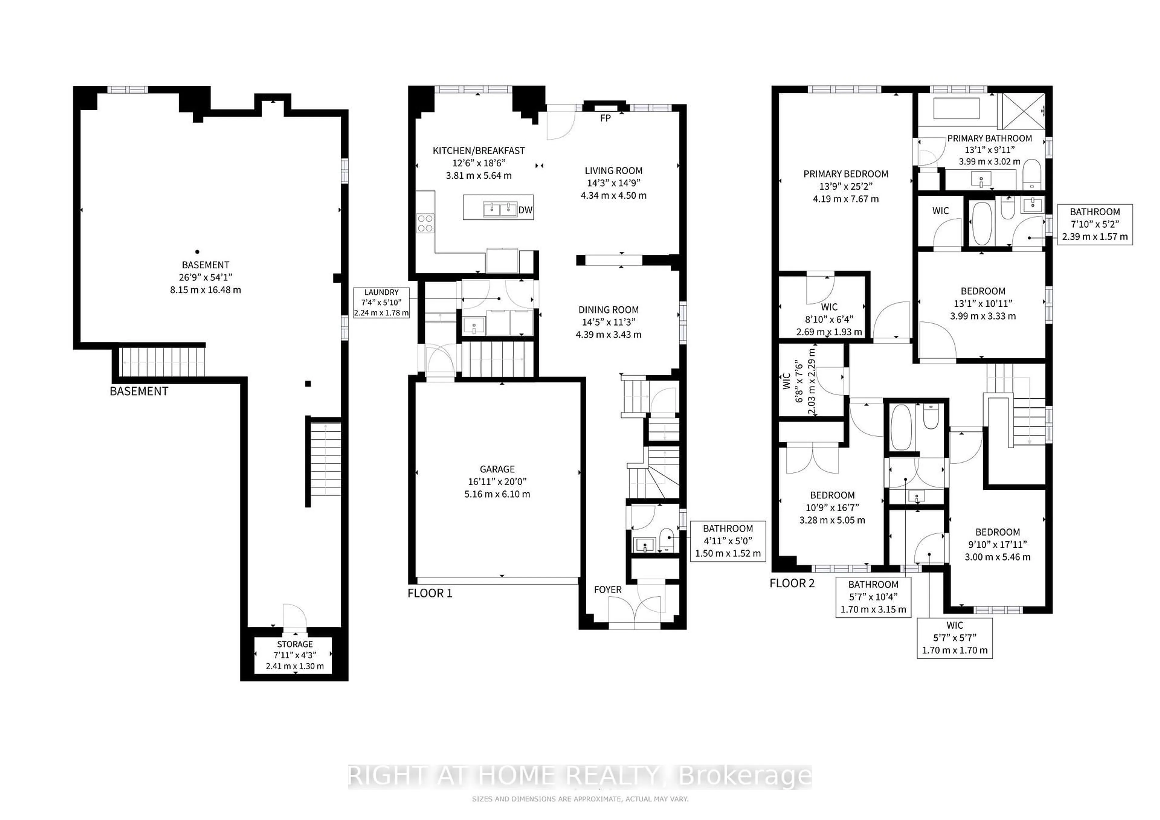 Floor plan for 328 Bergamot Ave, Milton Ontario L9E 1Y8