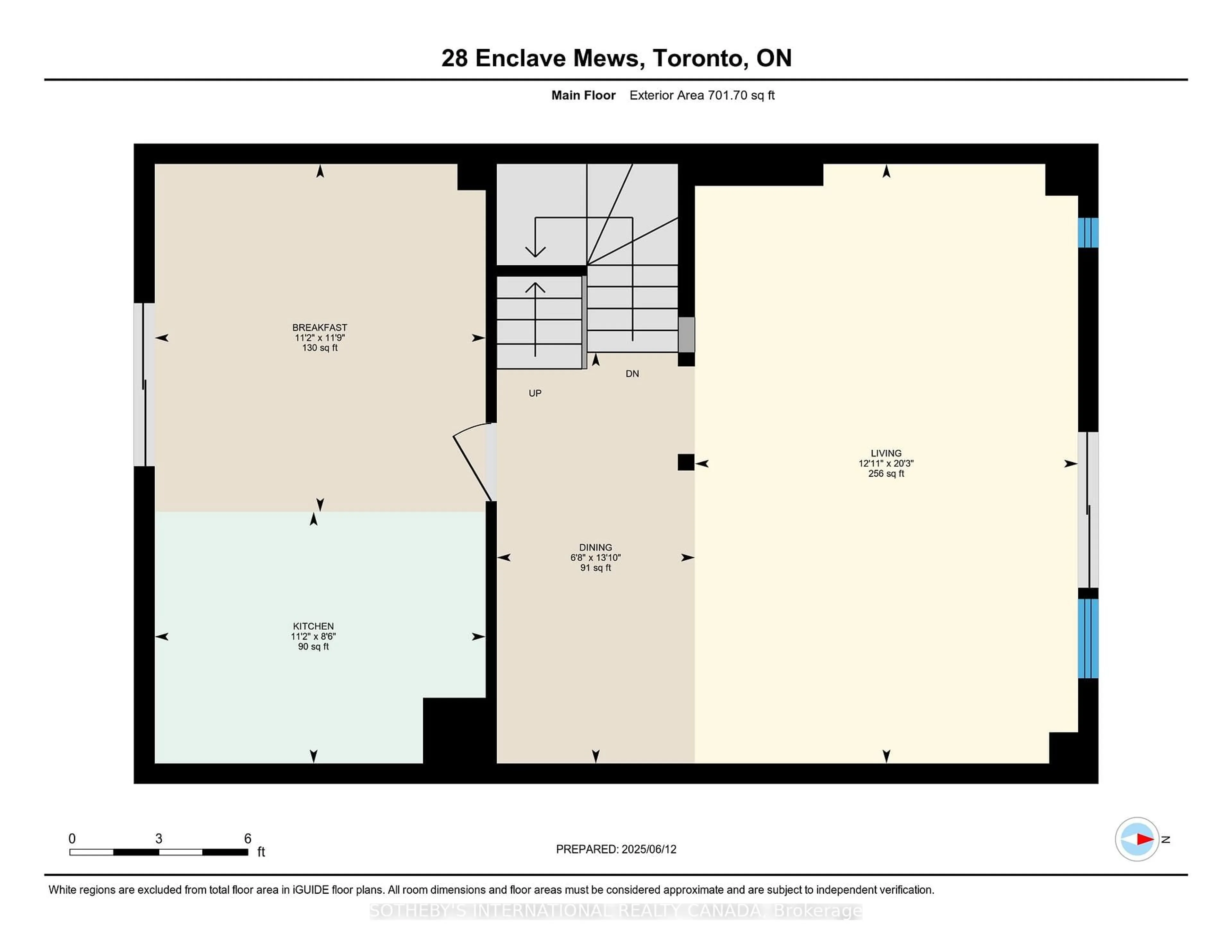 Floor plan for 28 Enclave Mews, Toronto Ontario M3M 3J6