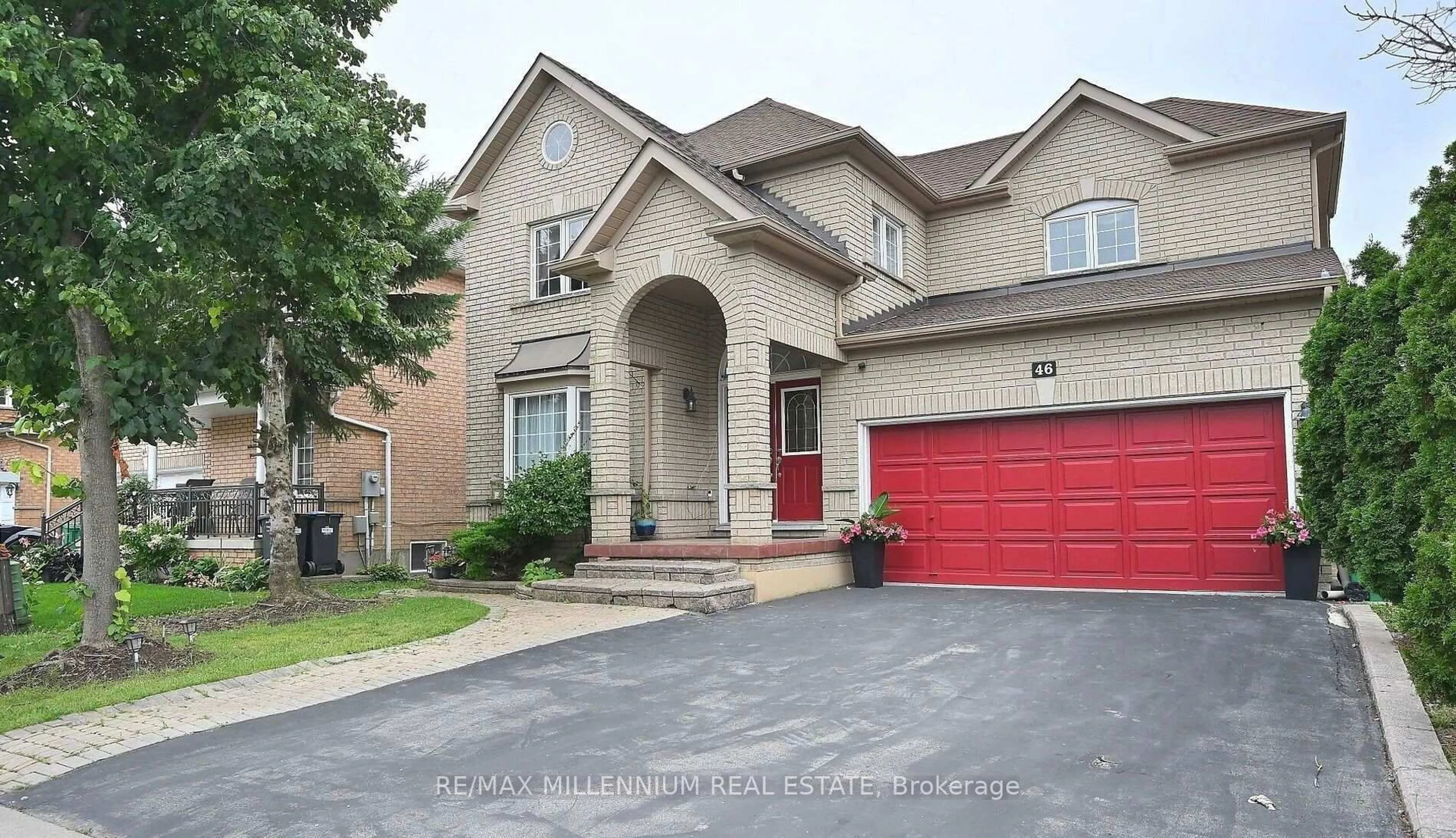 Home with brick exterior material, street for 46 Mint Leaf Blvd, Brampton Ontario L6Z 3B7