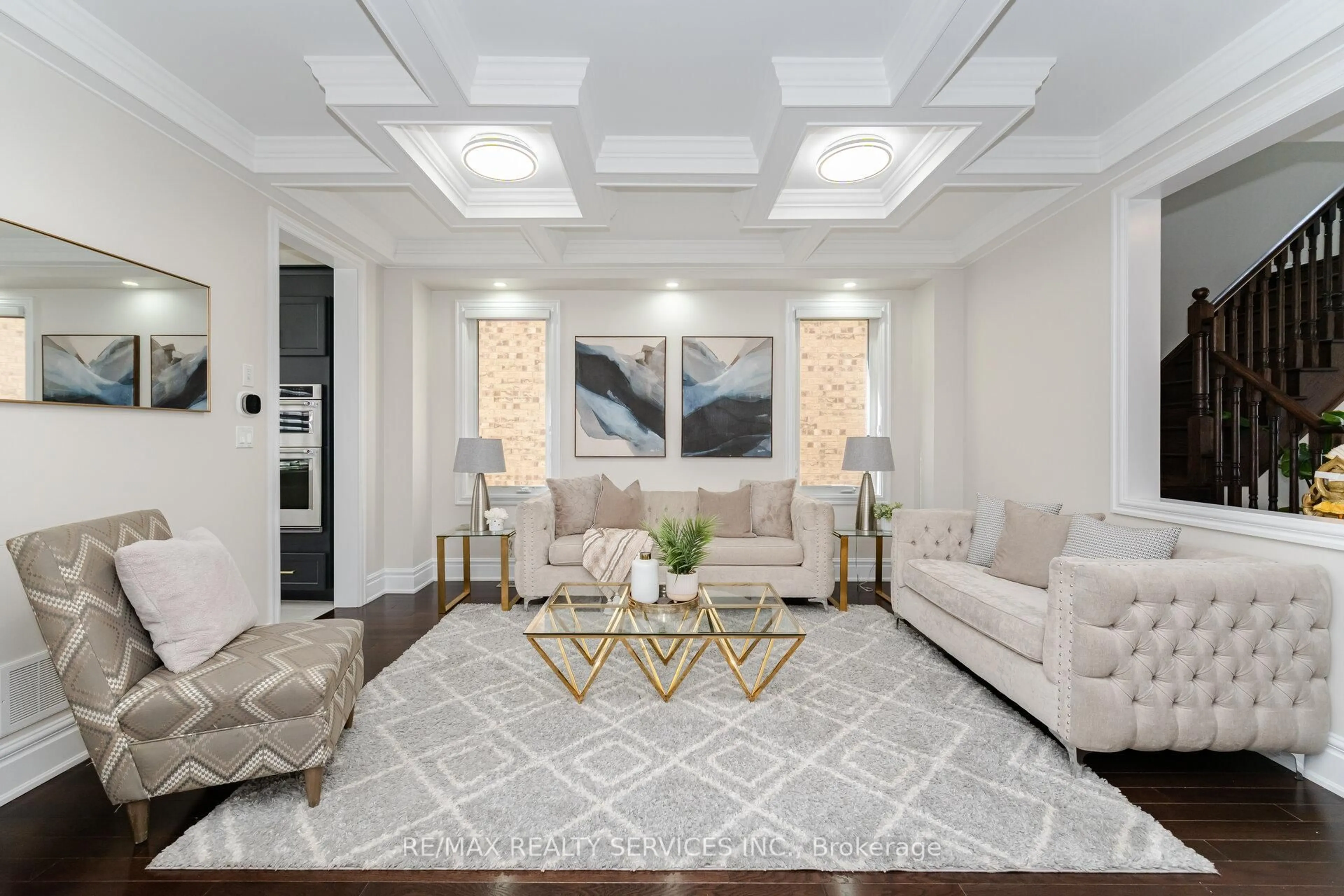 Living room with furniture, unknown for 14 Dotchson Ave, Caledon Ontario L7C 4G5