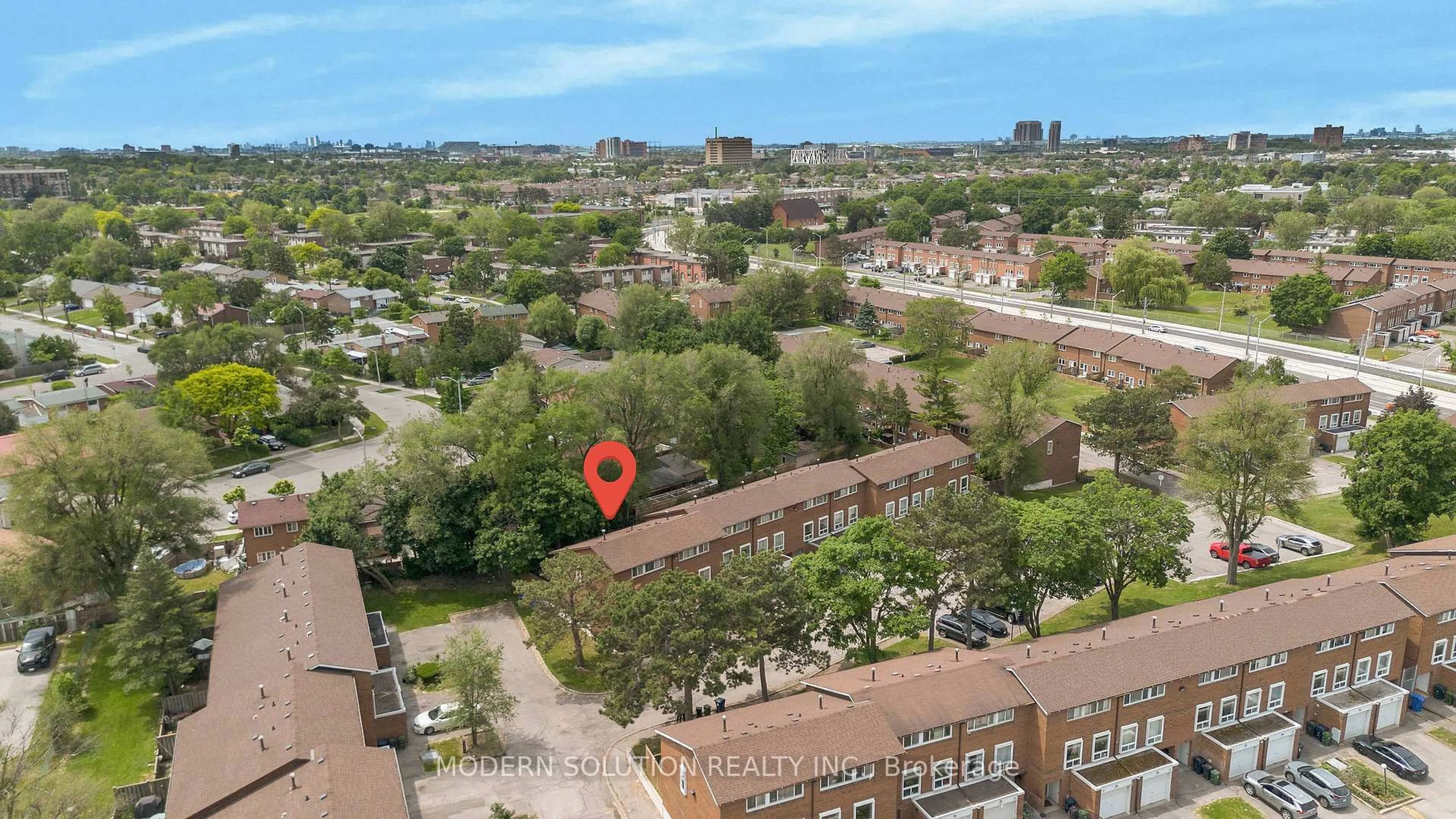 A pic from outside/outdoor area/front of a property/back of a property/a pic from drone, city buildings view from balcony for 1559 Albion Rd #41, Toronto Ontario M9V 1B2