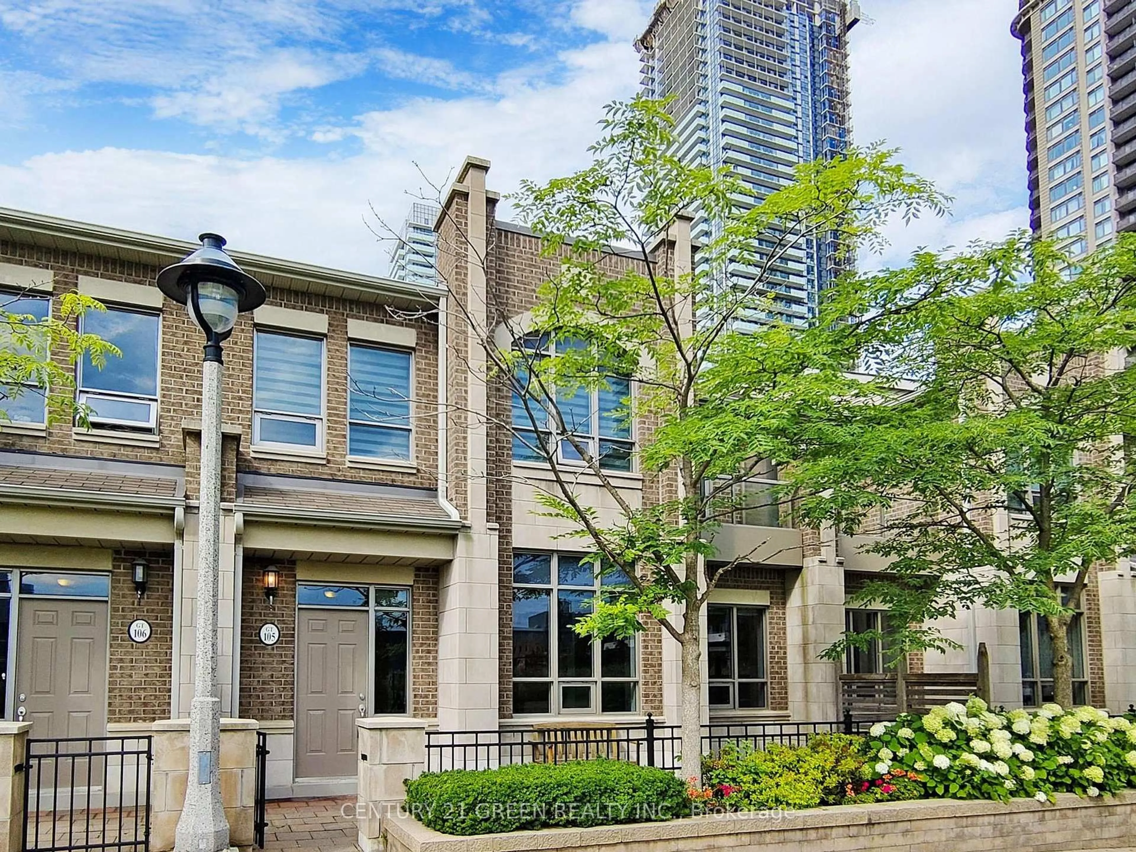 Home with brick exterior material, street for 388 Prince Of Wales Dr #105, Mississauga Ontario L5B 0A1