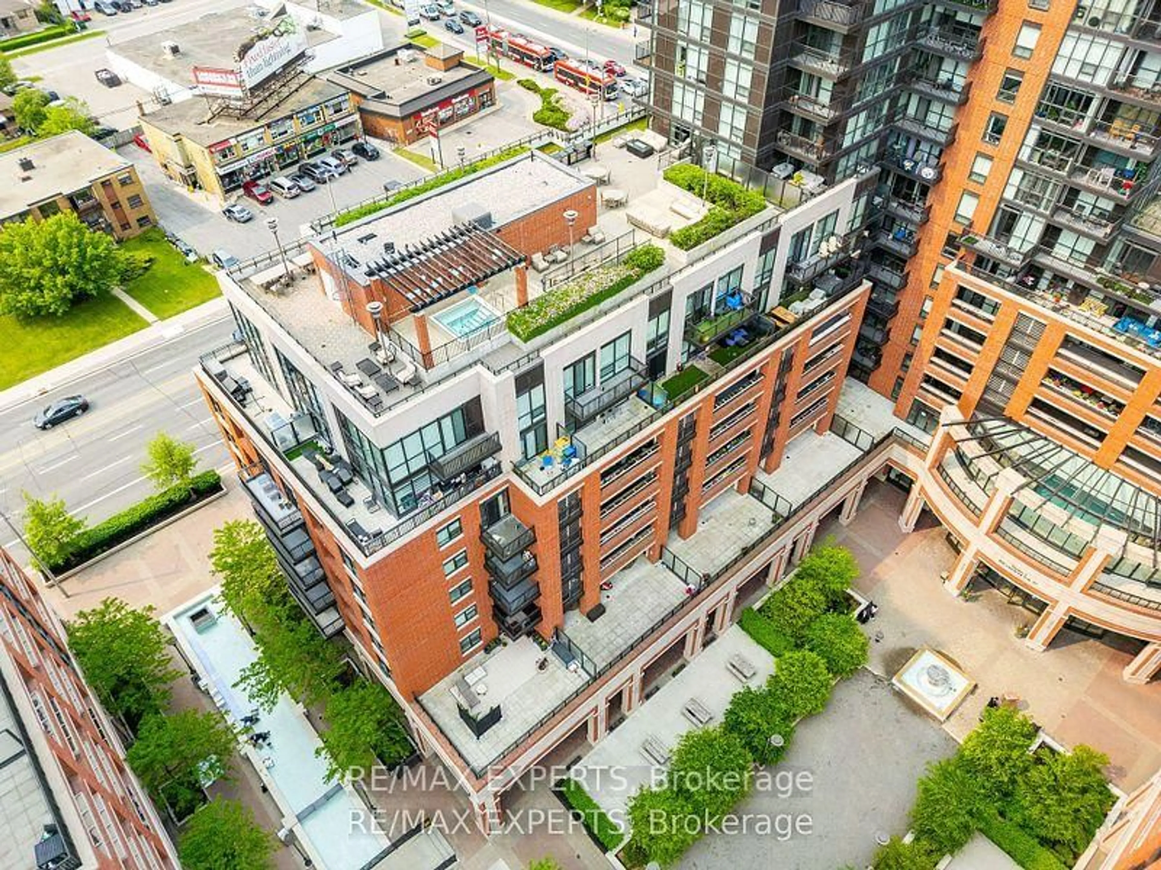 A pic from outside/outdoor area/front of a property/back of a property/a pic from drone, city buildings view from balcony for 830 Lawrence Ave #231, Toronto Ontario M6A 0A2