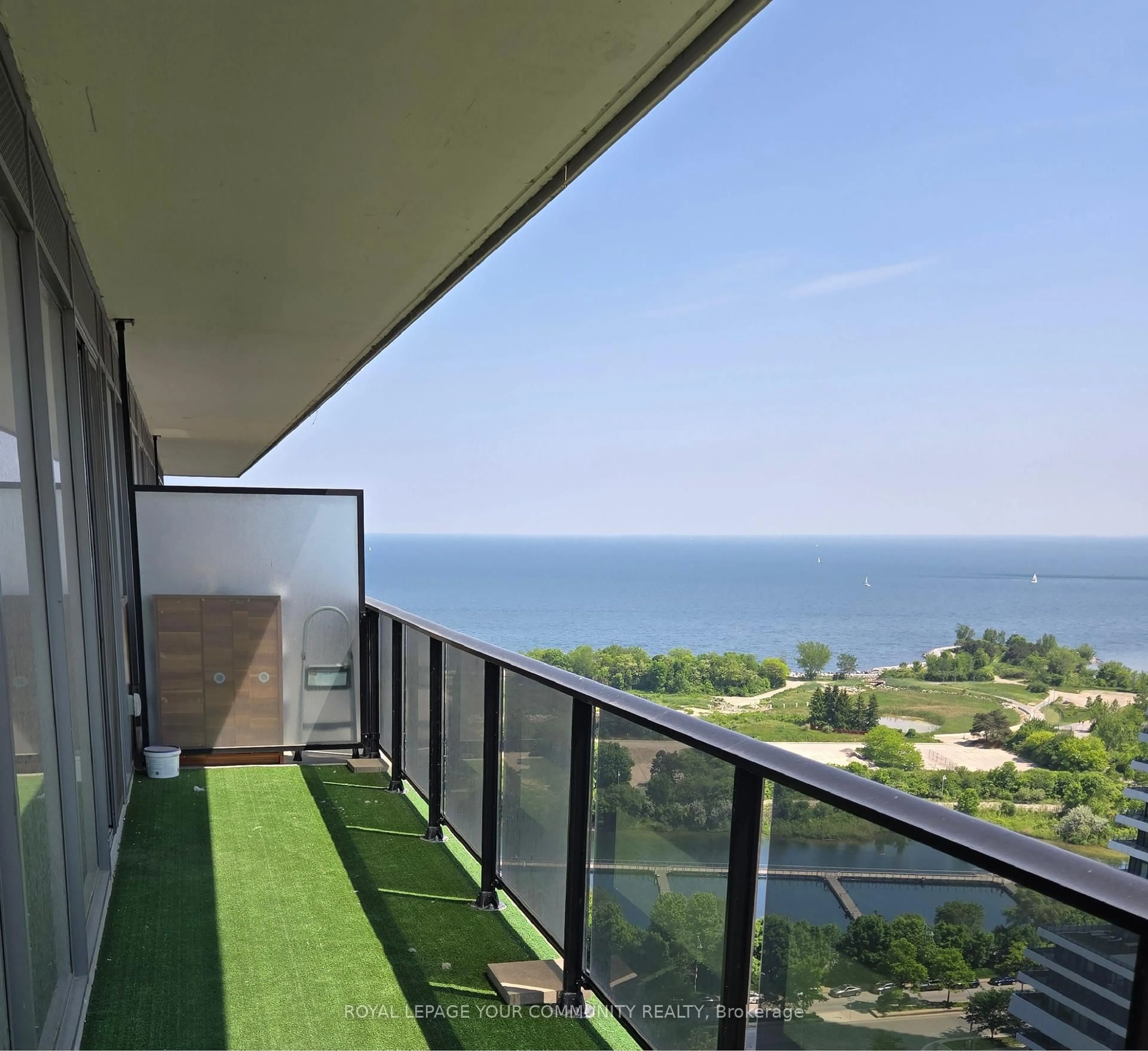 Balcony in the apartment, water/lake/river/ocean view for 70 Annie Craig Dr #2009, Toronto Ontario M8V 0C5