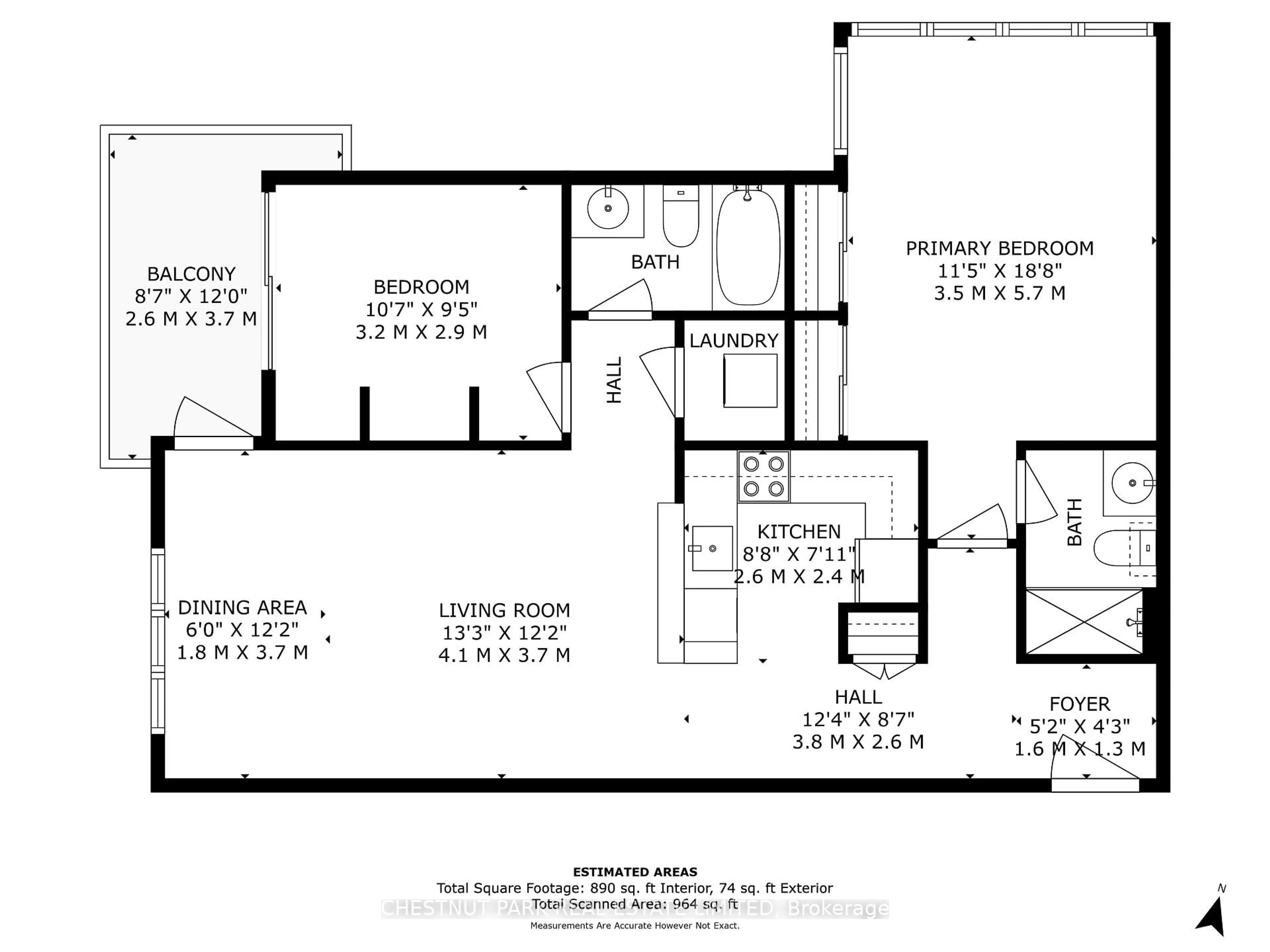 Floor plan for 185 Legion Rd #2216, Toronto Ontario M8Y 0A1