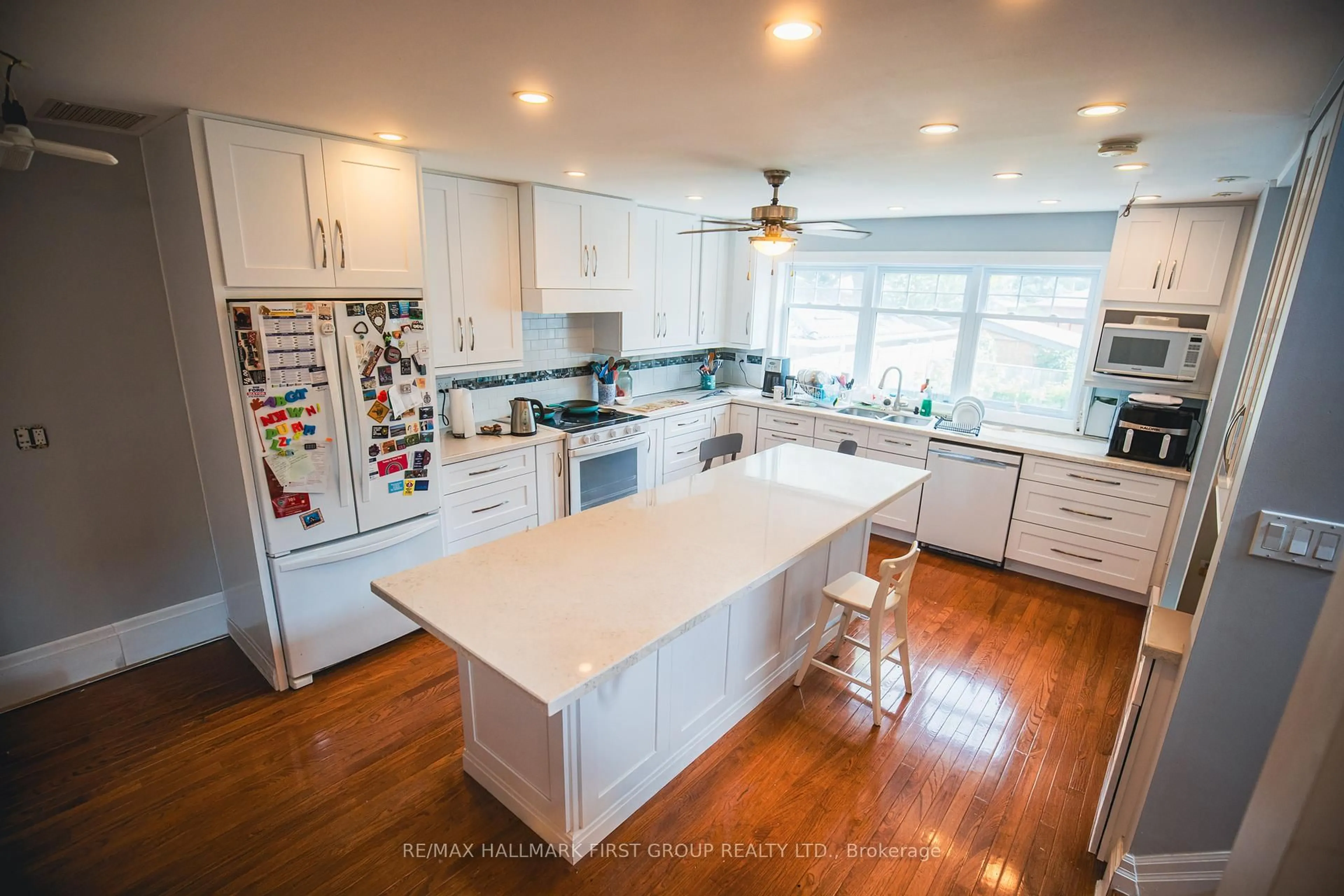 Open concept kitchen, ceramic/tile floor for 57 Wendell Ave, Toronto Ontario M9N 3K8