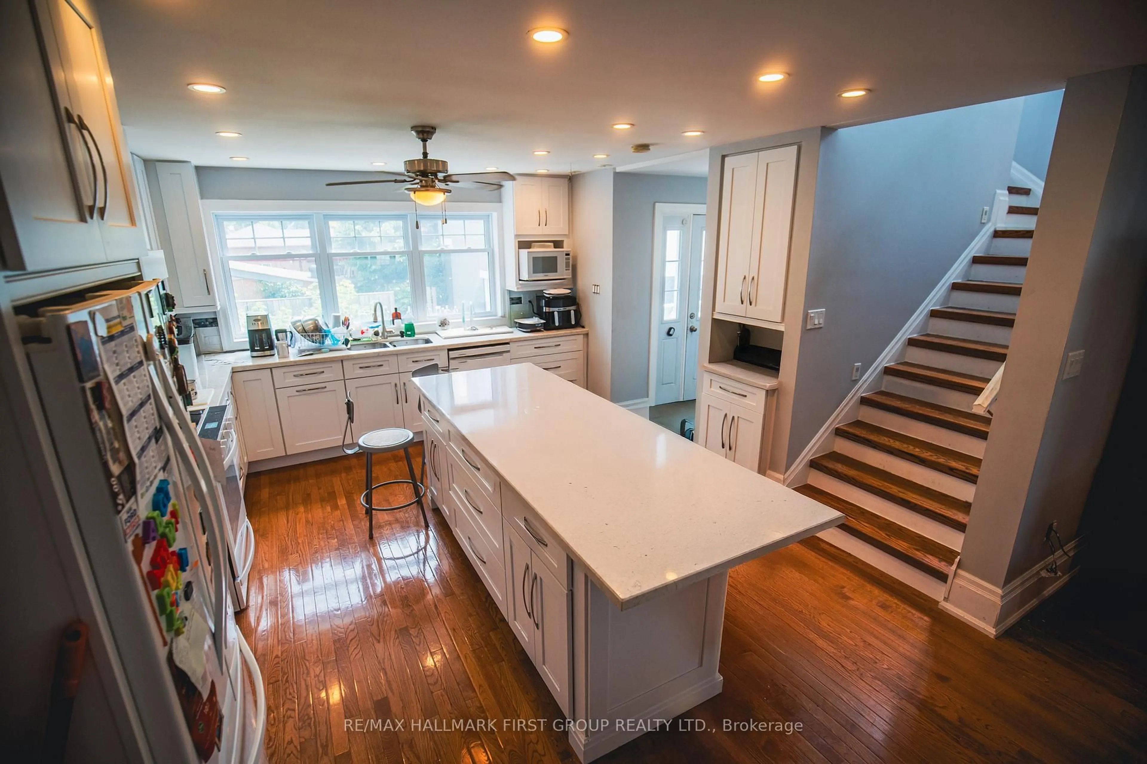 Open concept kitchen, ceramic/tile floor for 57 Wendell Ave, Toronto Ontario M9N 3K8