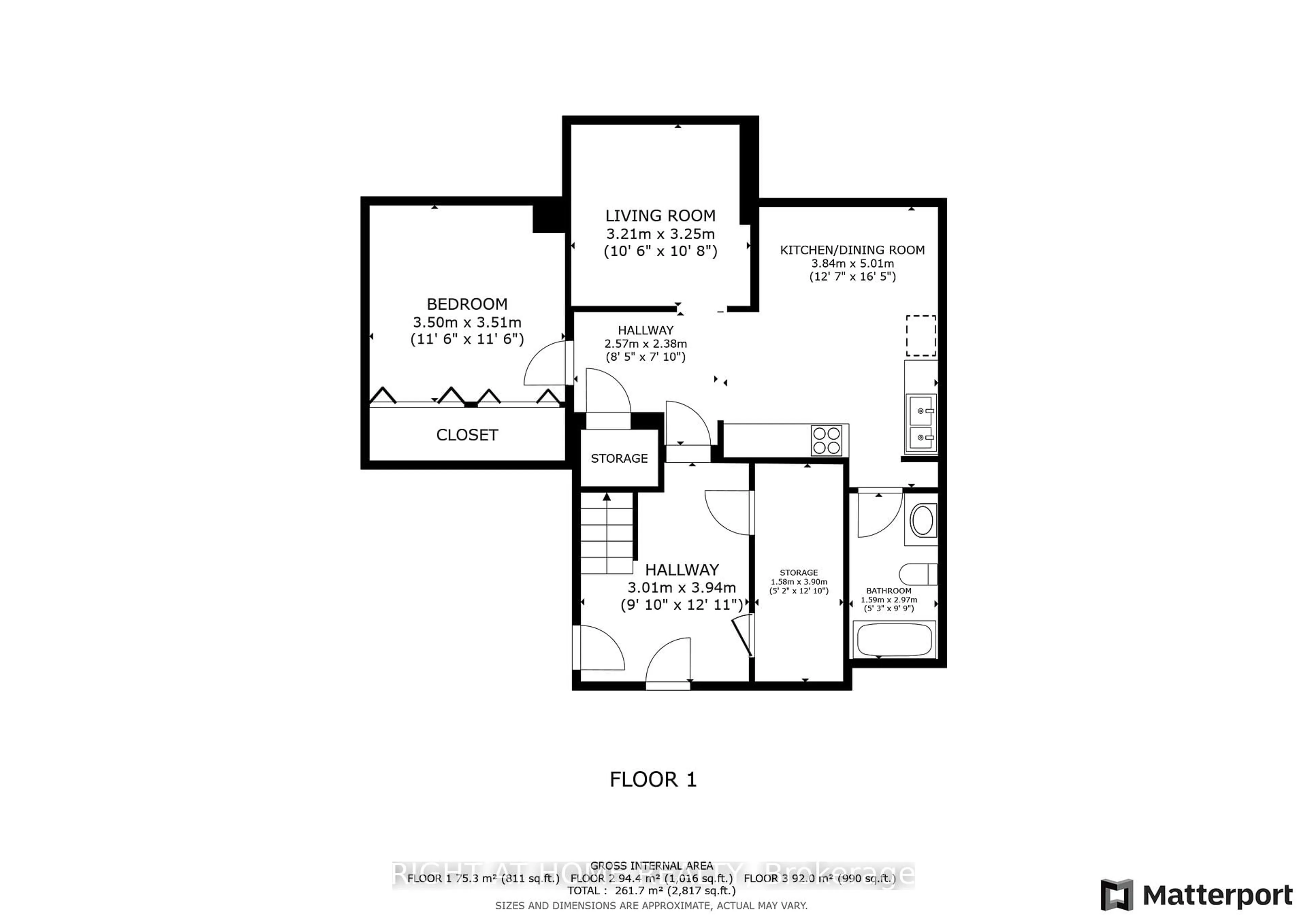 Floor plan for 2 Brydon Cres, Brampton Ontario L6X 3H5