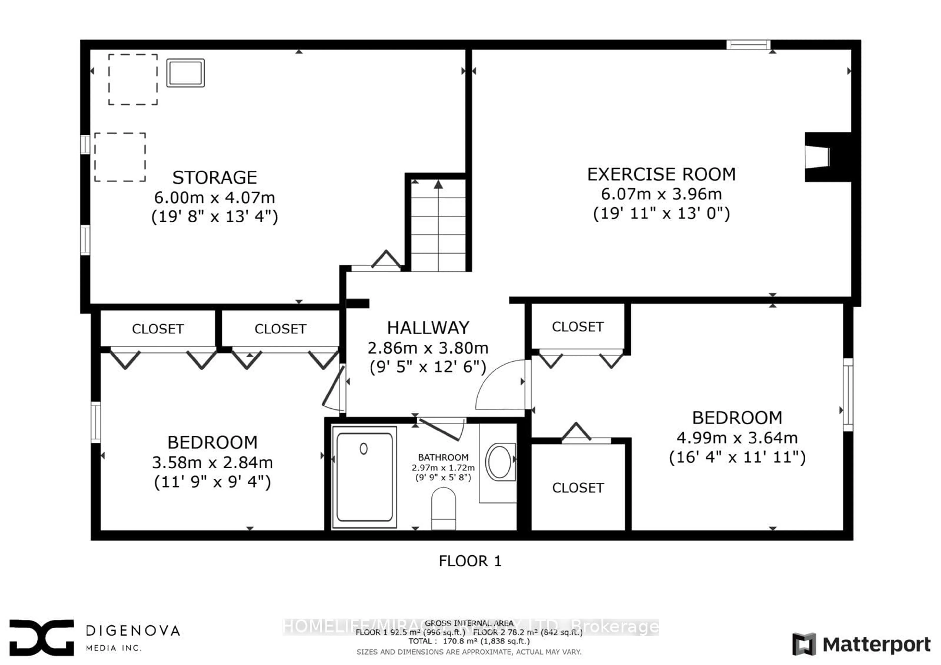 Floor plan for 46 Farmington Dr, Brampton Ontario L6W 2V2