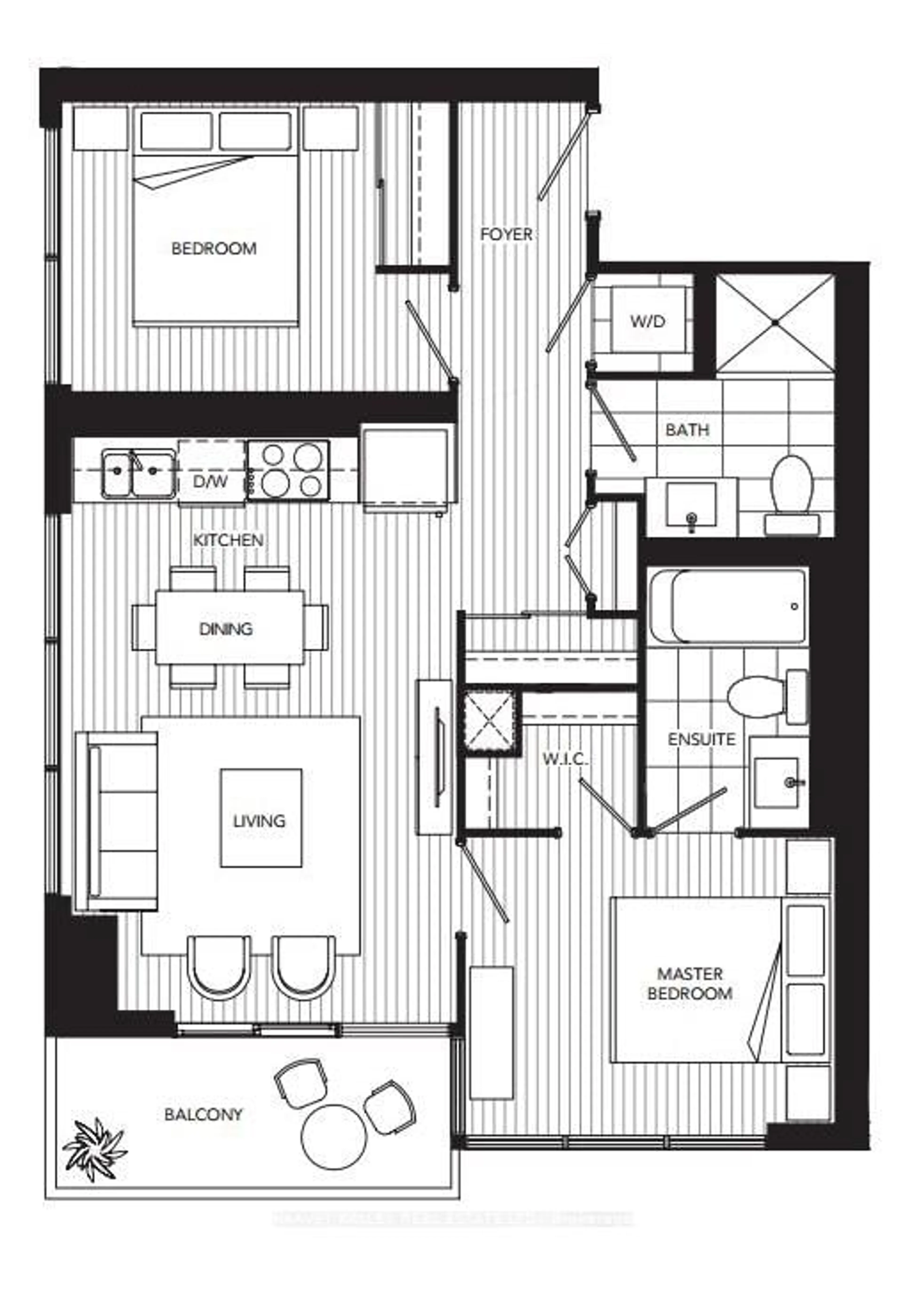 Floor plan for 2200 Lake Shore Blvd #4604, Toronto Ontario M8V 1A4