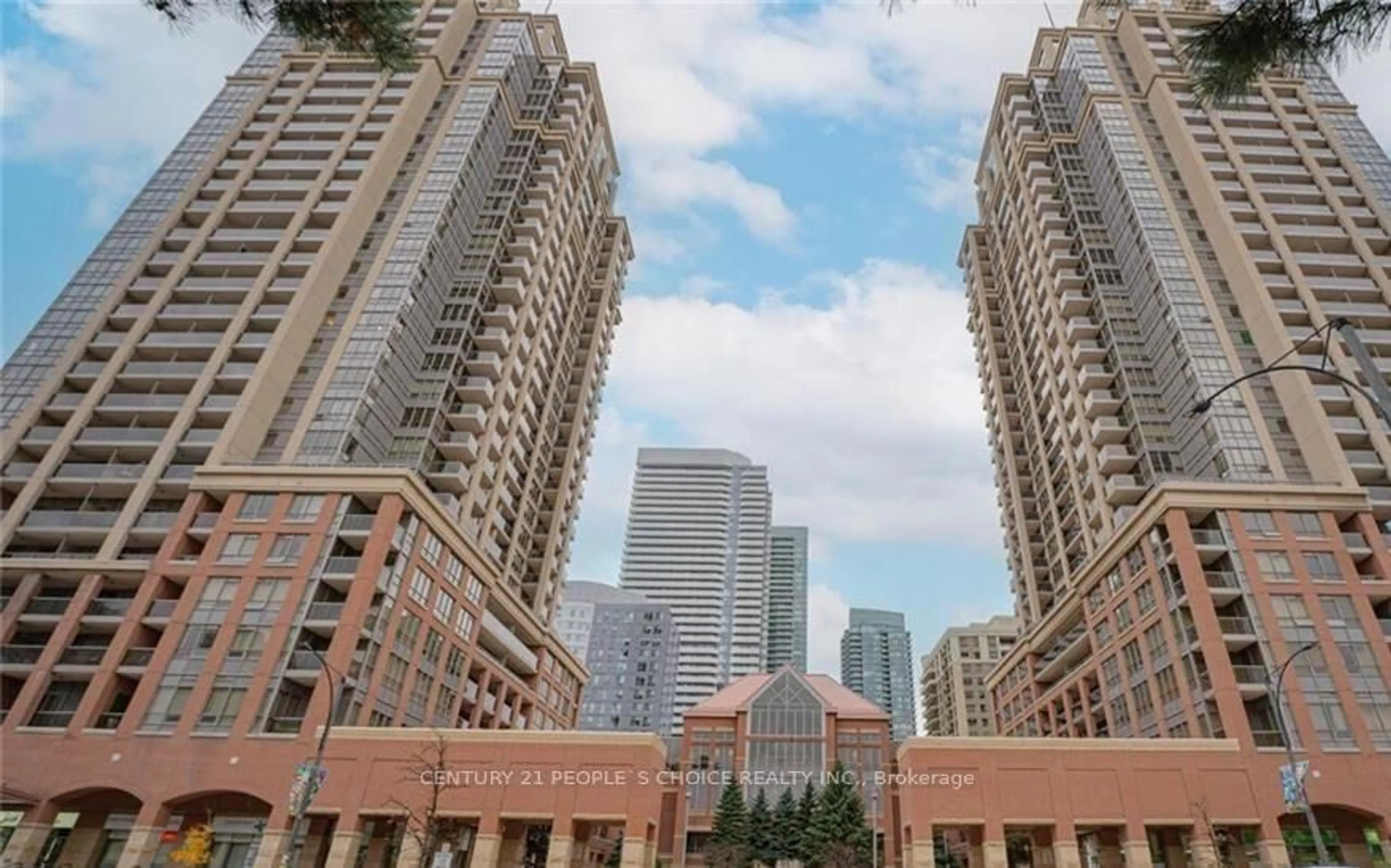 Patio, city buildings view from balcony for 4080 Living Arts Dr #2401, Mississauga Ontario L5B 4N3