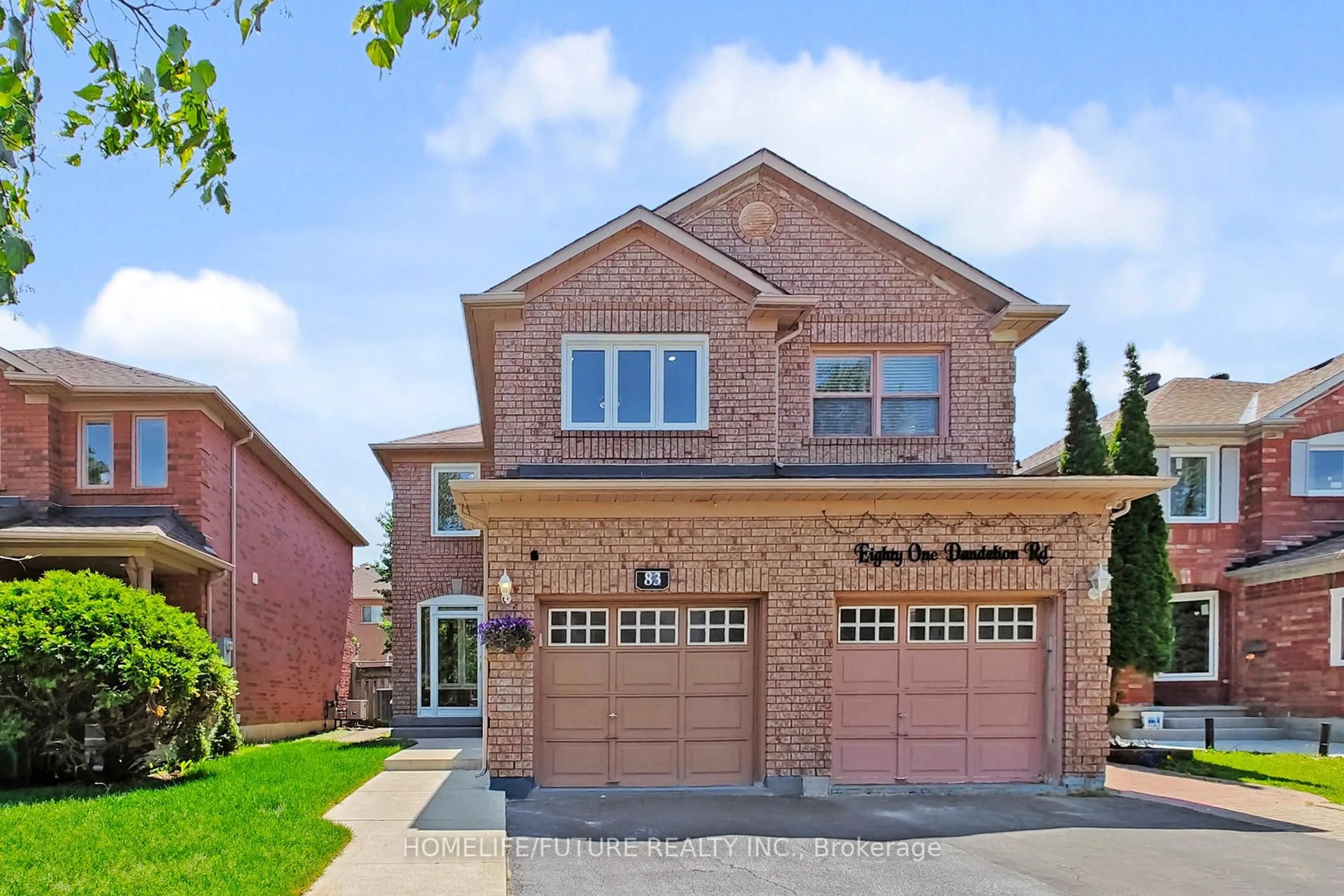 Home with brick exterior material, street for 83 Dandelion Rd, Brampton Ontario L6R 1Y3