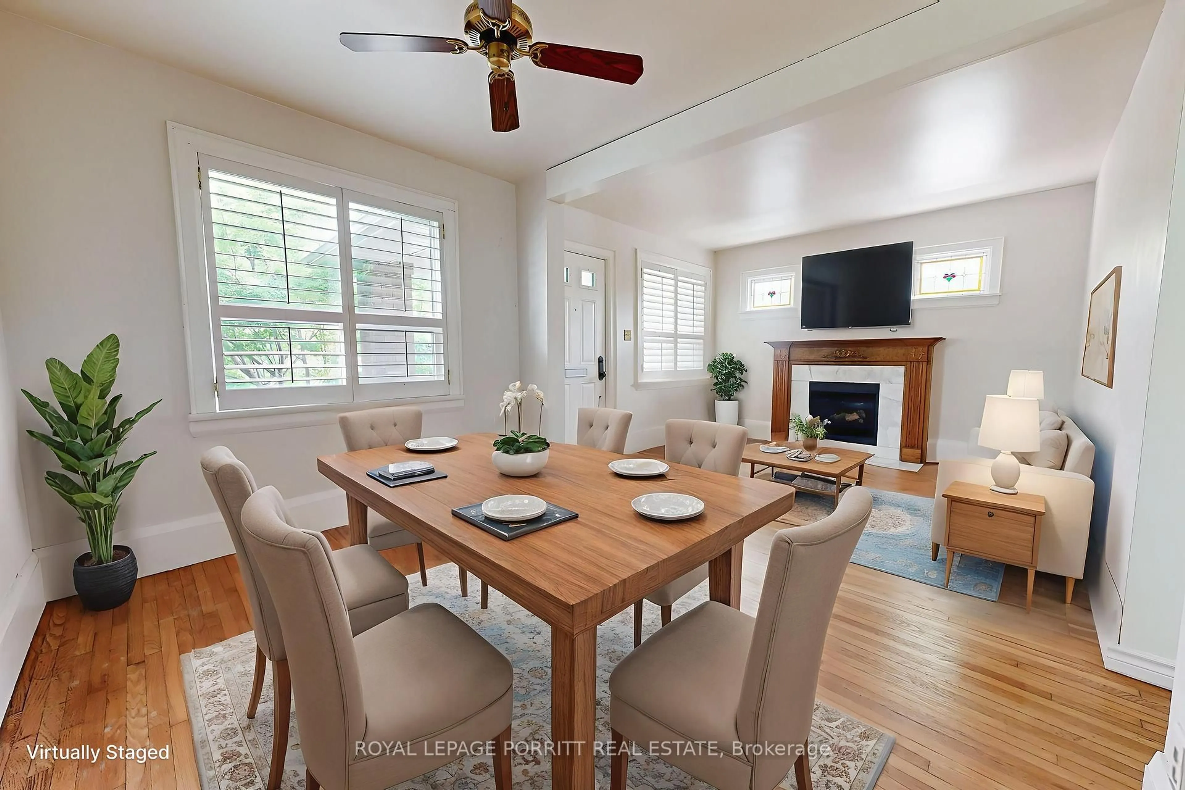 Dining room, wood/laminate floor for 25 Ash Cres, Toronto Ontario M8W 1E4
