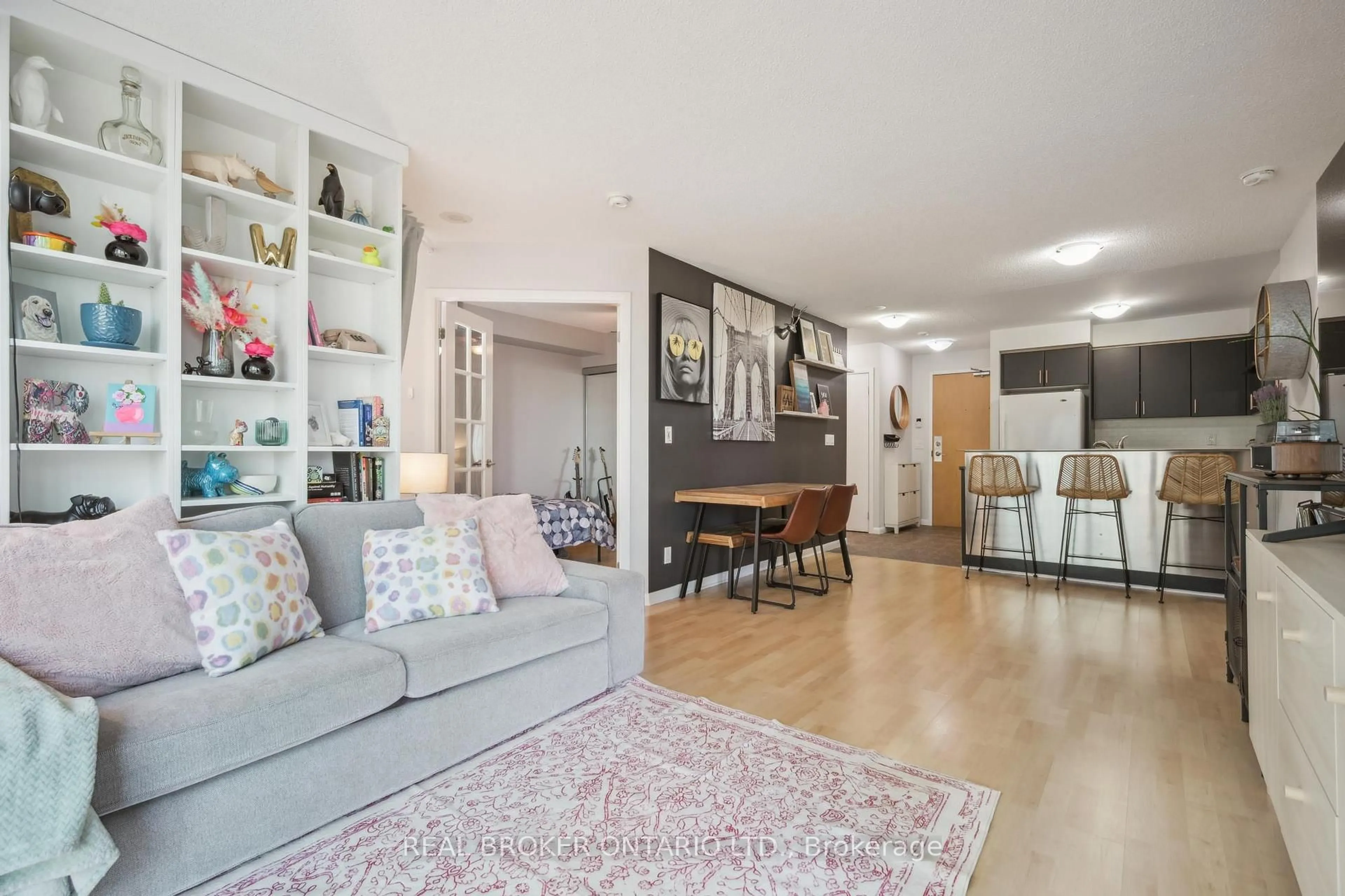 Living room with furniture, unknown for 185 Legion Rd #608, Toronto Ontario M8Y 0A1