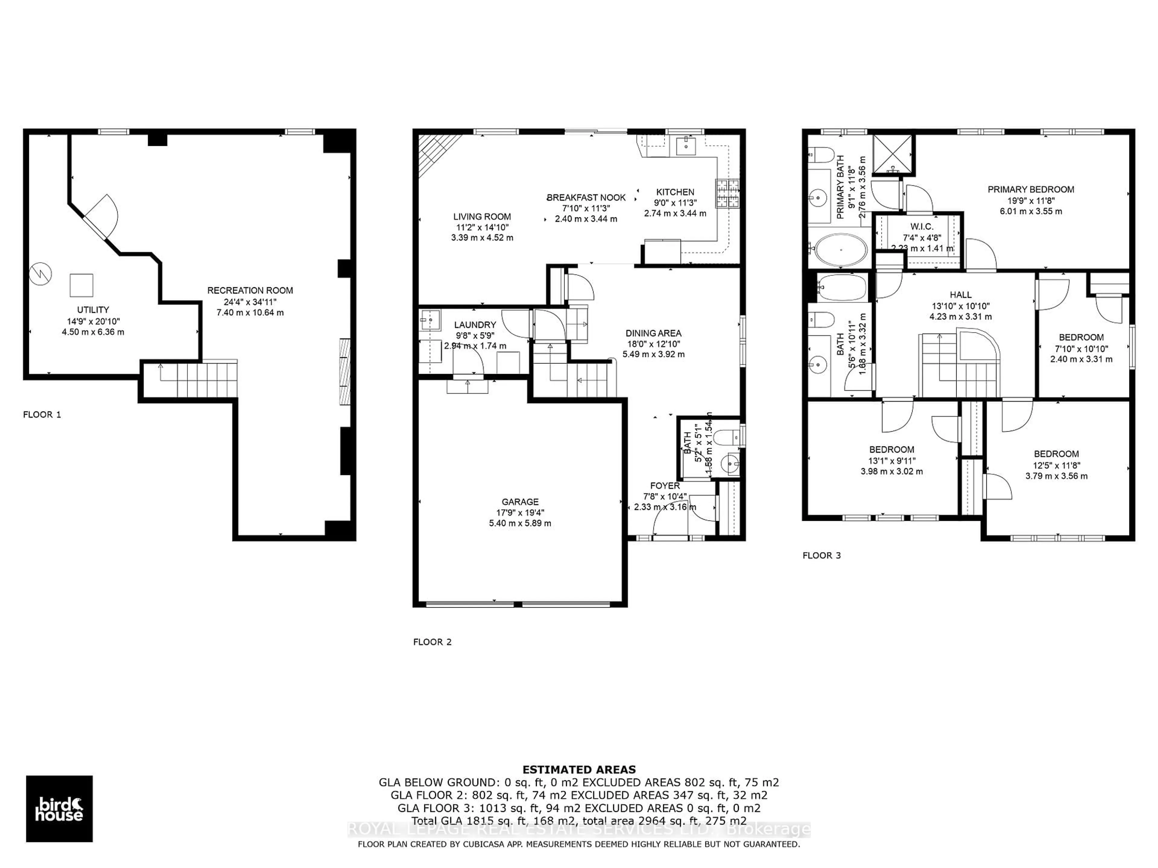Floor plan for 4 Hackmore Gate, Brampton Ontario L7A 1R6