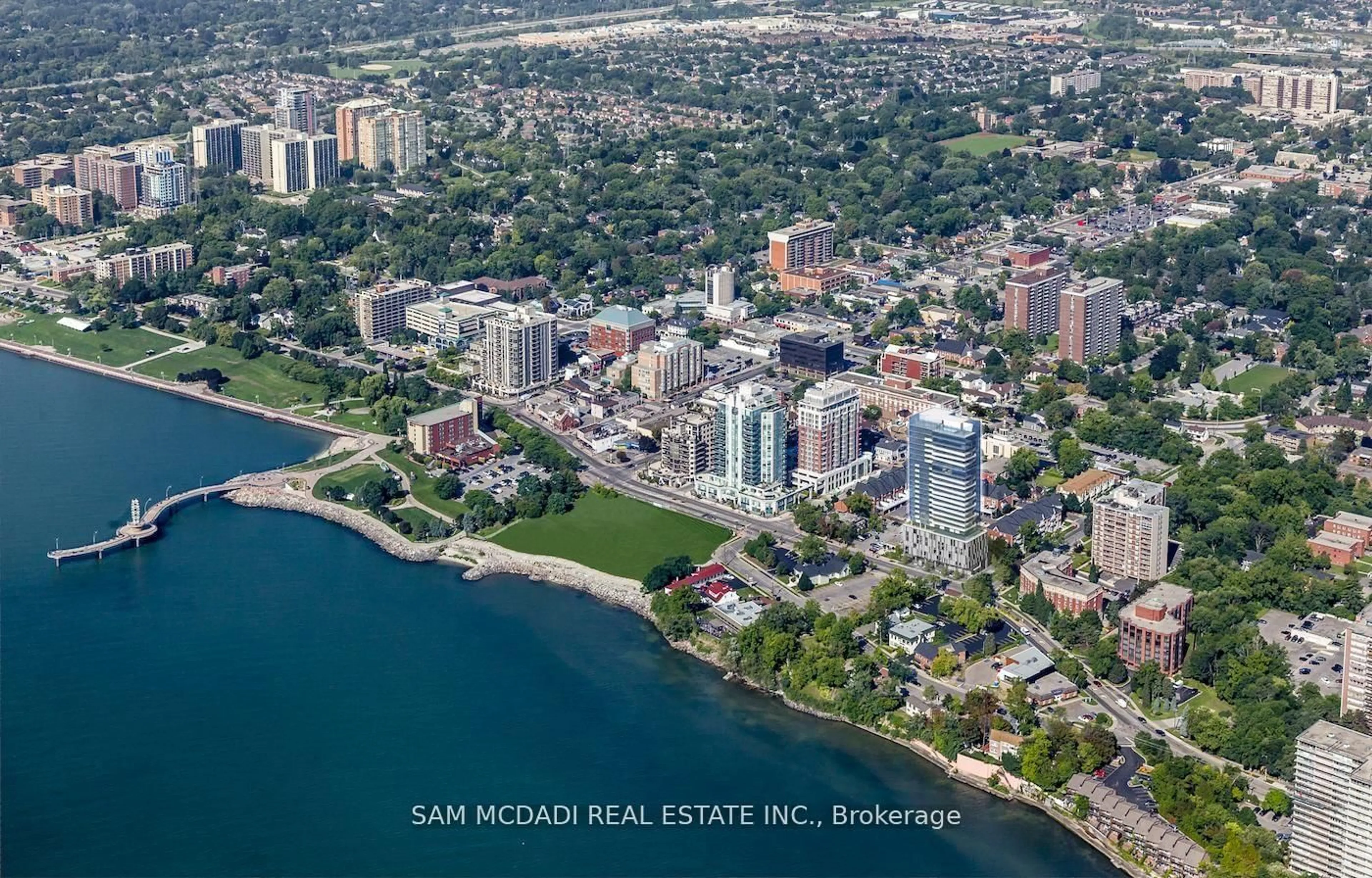 A pic from outside/outdoor area/front of a property/back of a property/a pic from drone, water/lake/river/ocean view for 370 Martha St #2204, Burlington Ontario L7R 0G9