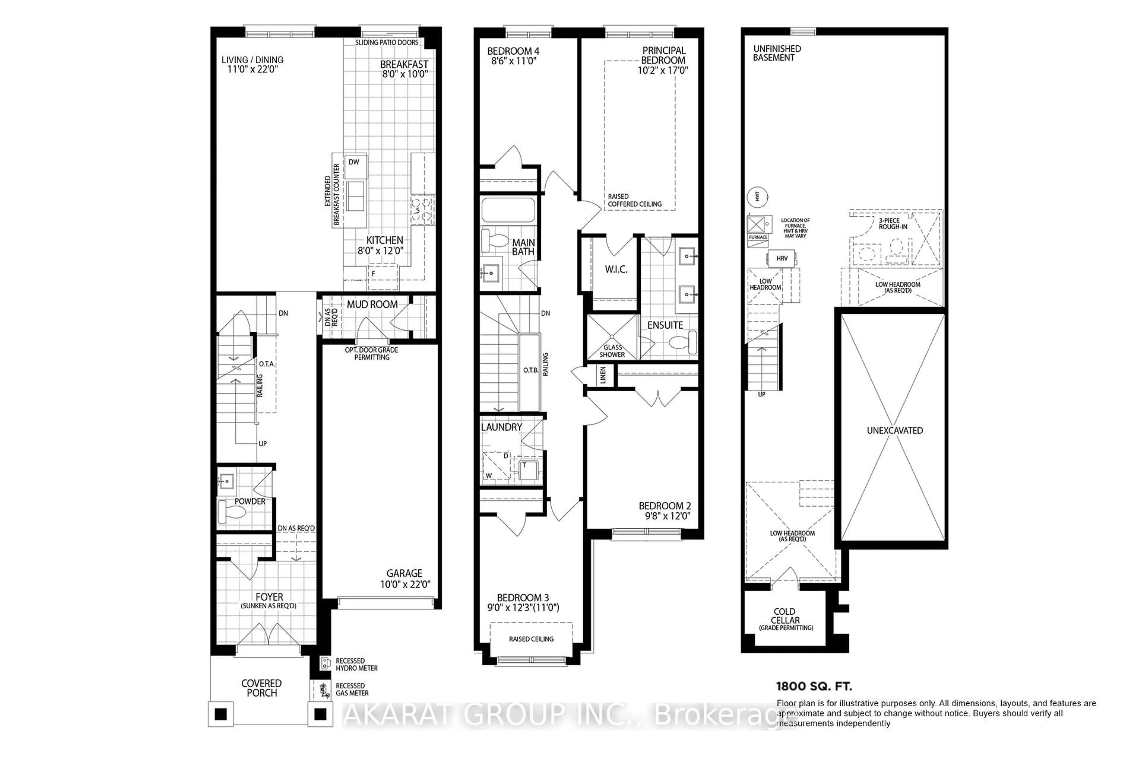 Floor plan for 1166 Tanbark Ave, Oakville Ontario L6H 8C4