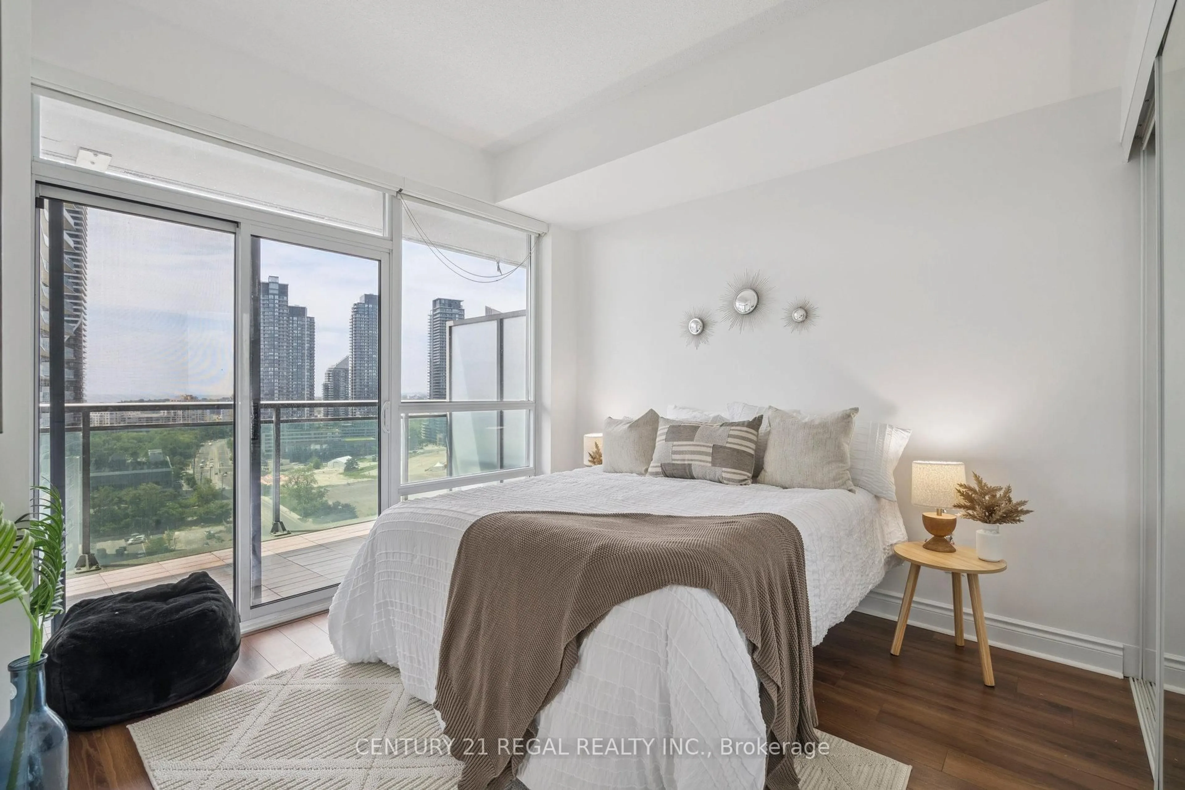 Bedroom with bed, unknown for 16 Brookers Lane #1810, Toronto Ontario M8V 0A5
