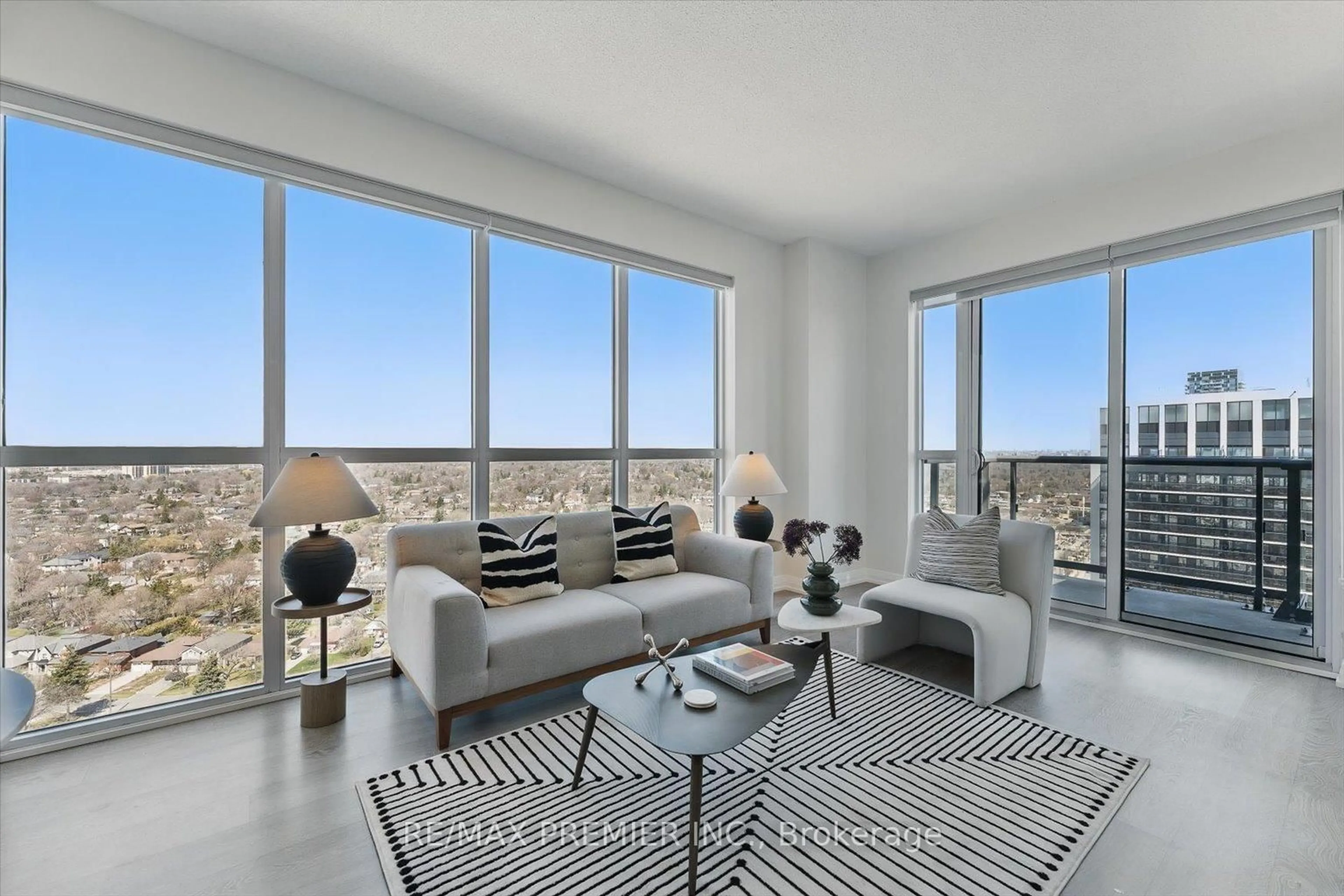 Living room with furniture, unknown for 50 Thomas Riley Rd #2409, Toronto Ontario M9B 0C5