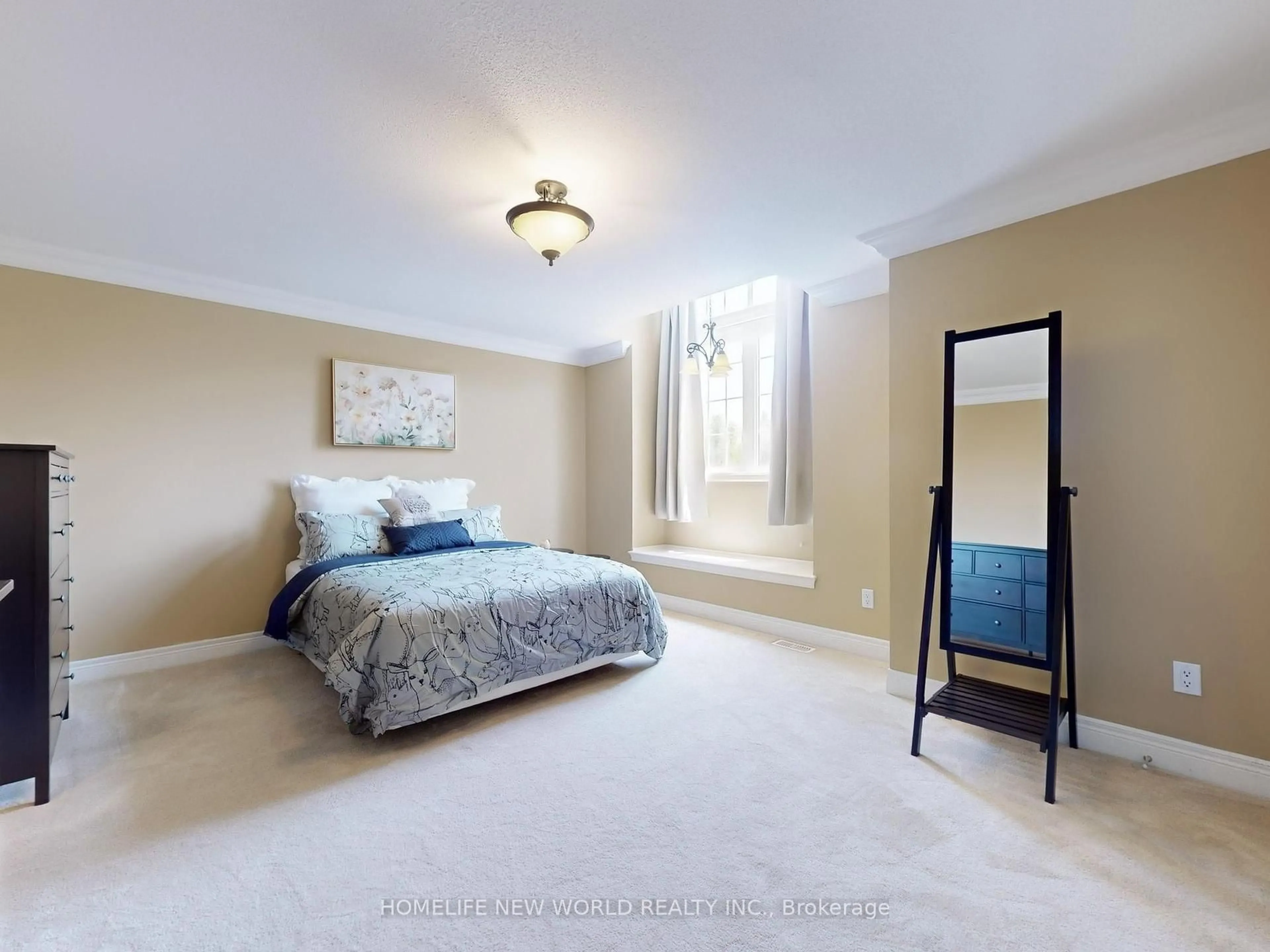 Bedroom with bed, carpet floor for 3199 Ribble Cres, Oakville Ontario L6M 0B1