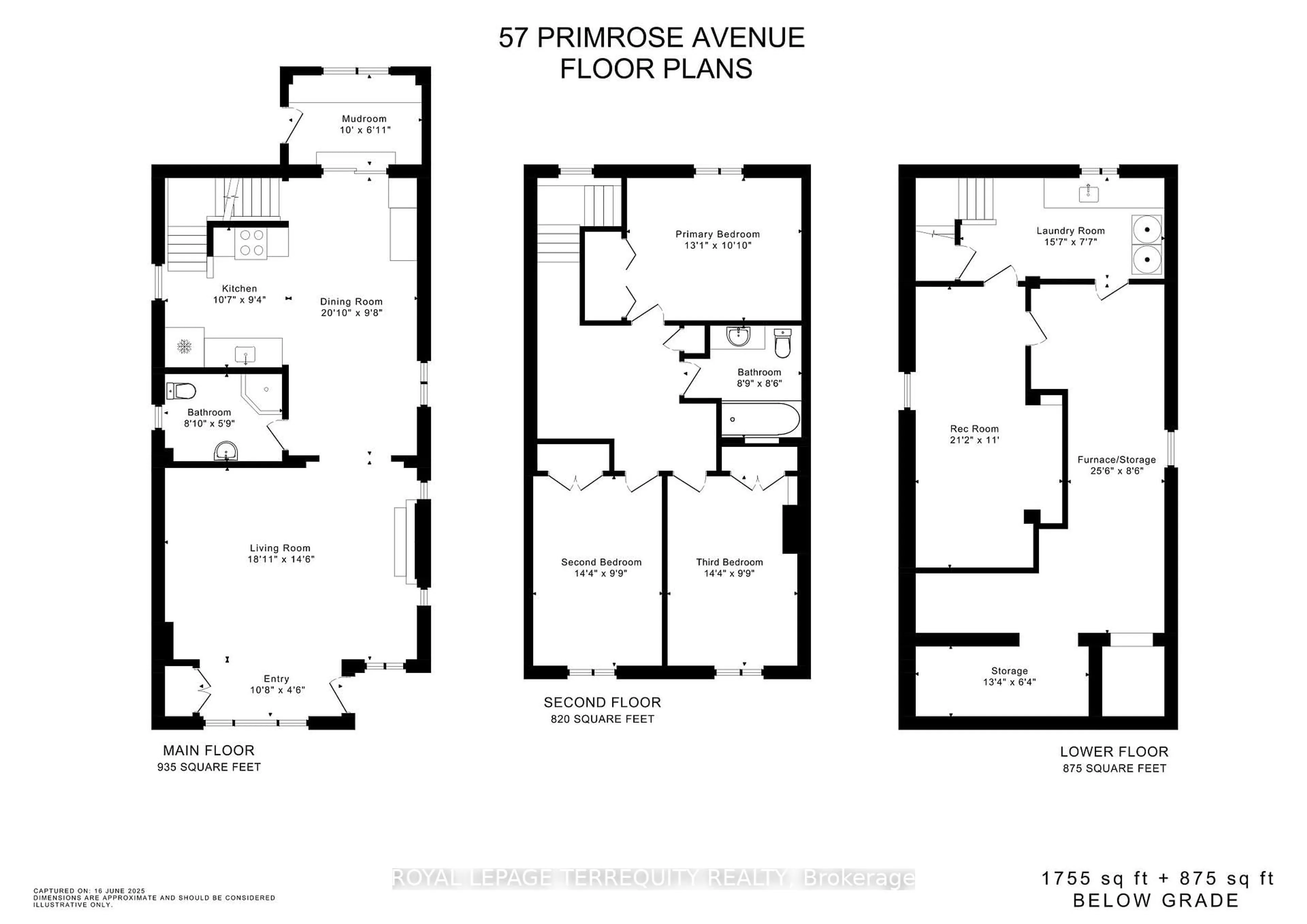 Floor plan for 57 Primrose Ave, Toronto Ontario M8V 1P7