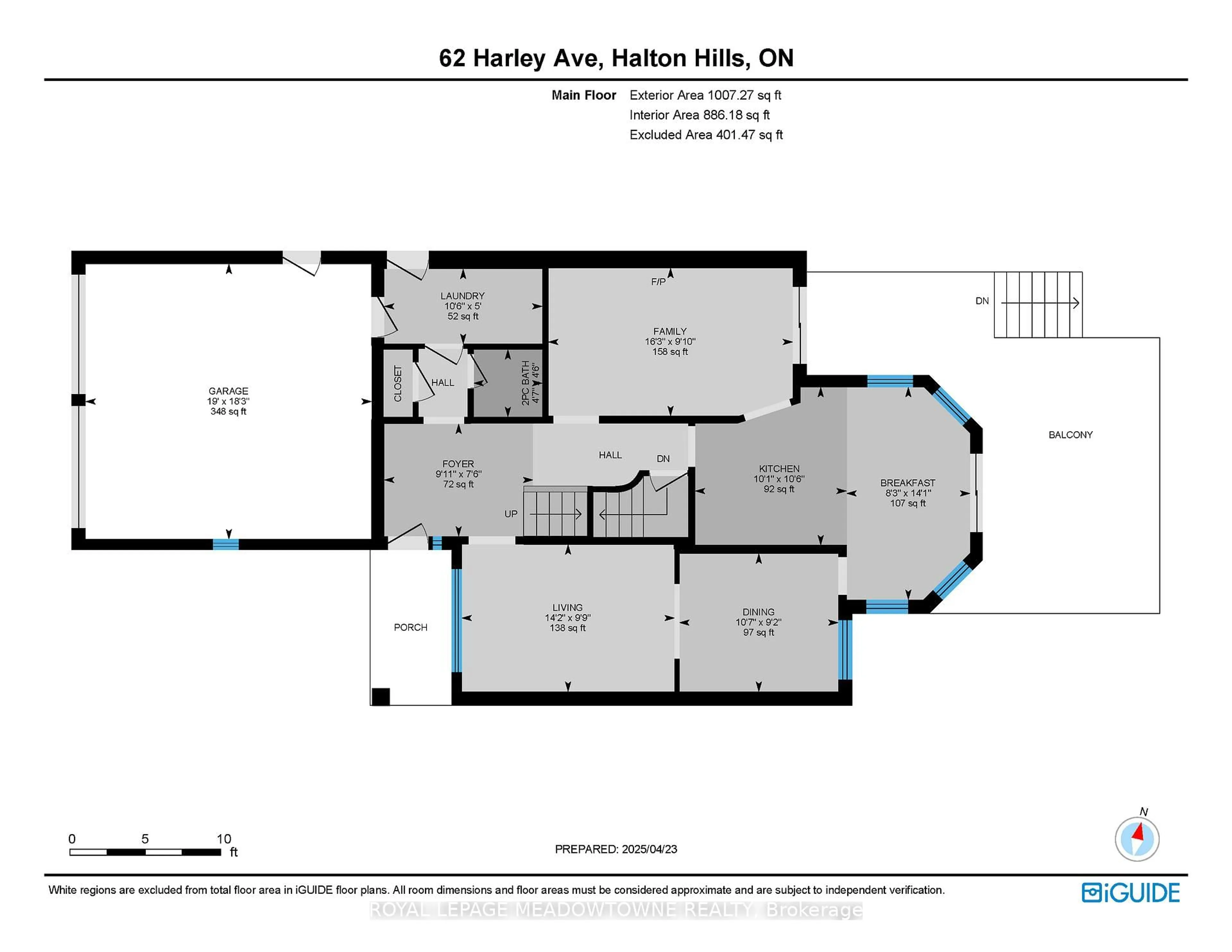 Floor plan for 62 Harley Ave, Halton Hills Ontario L7G 5R9