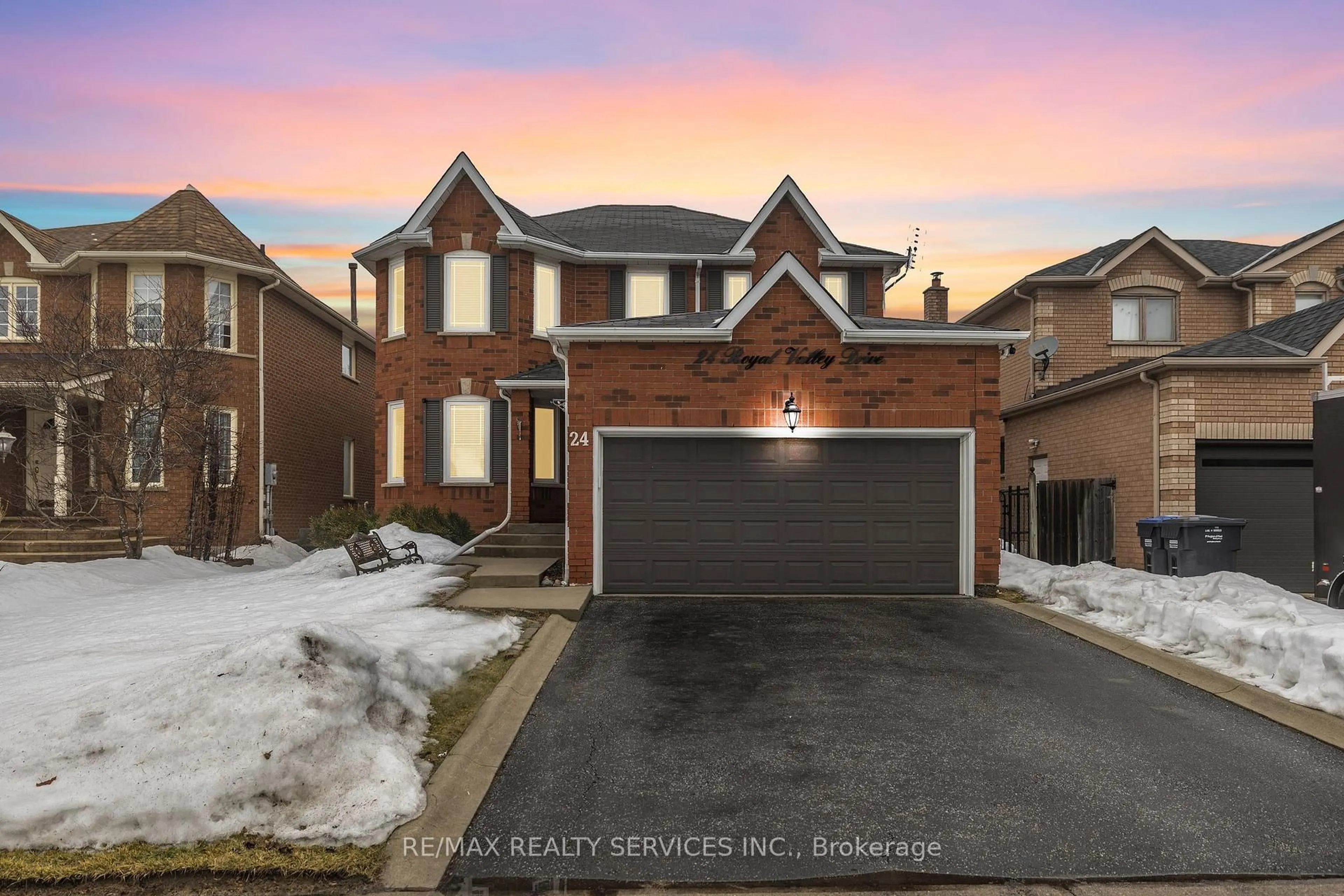 Home with brick exterior material, street for 24 Royal Valley Dr, Caledon Ontario L7C 1B2