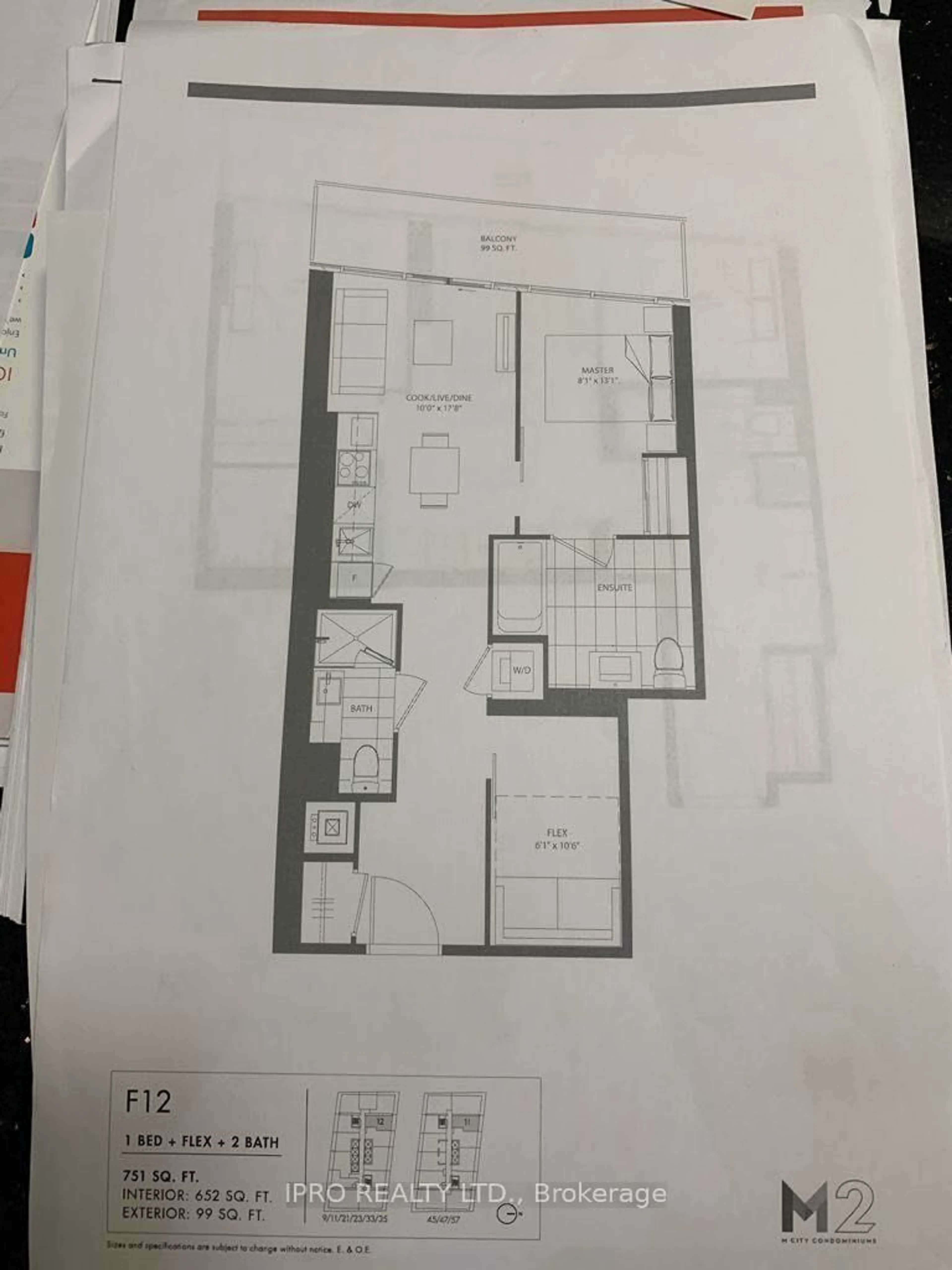 Floor plan for 3883 Quartz Rd #2112, Mississauga Ontario L5B 0M4