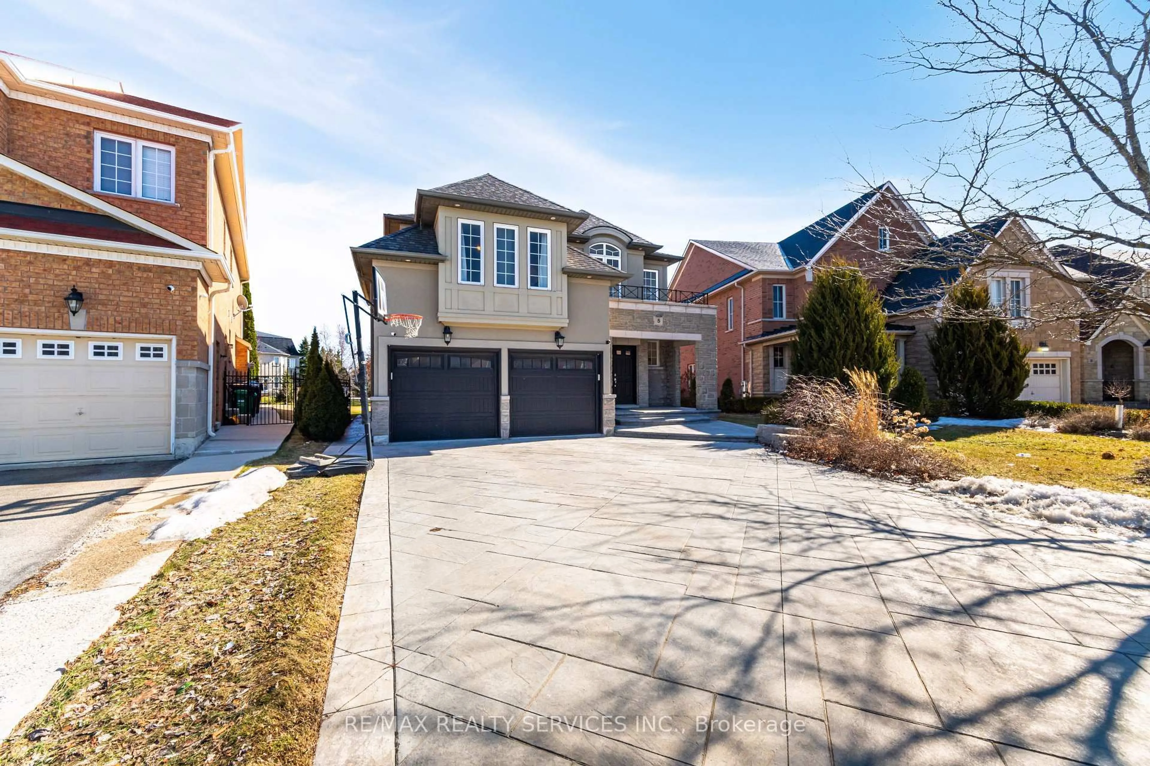 Home with brick exterior material, street for 5 Belleville Dr, Brampton Ontario L6P 1V7