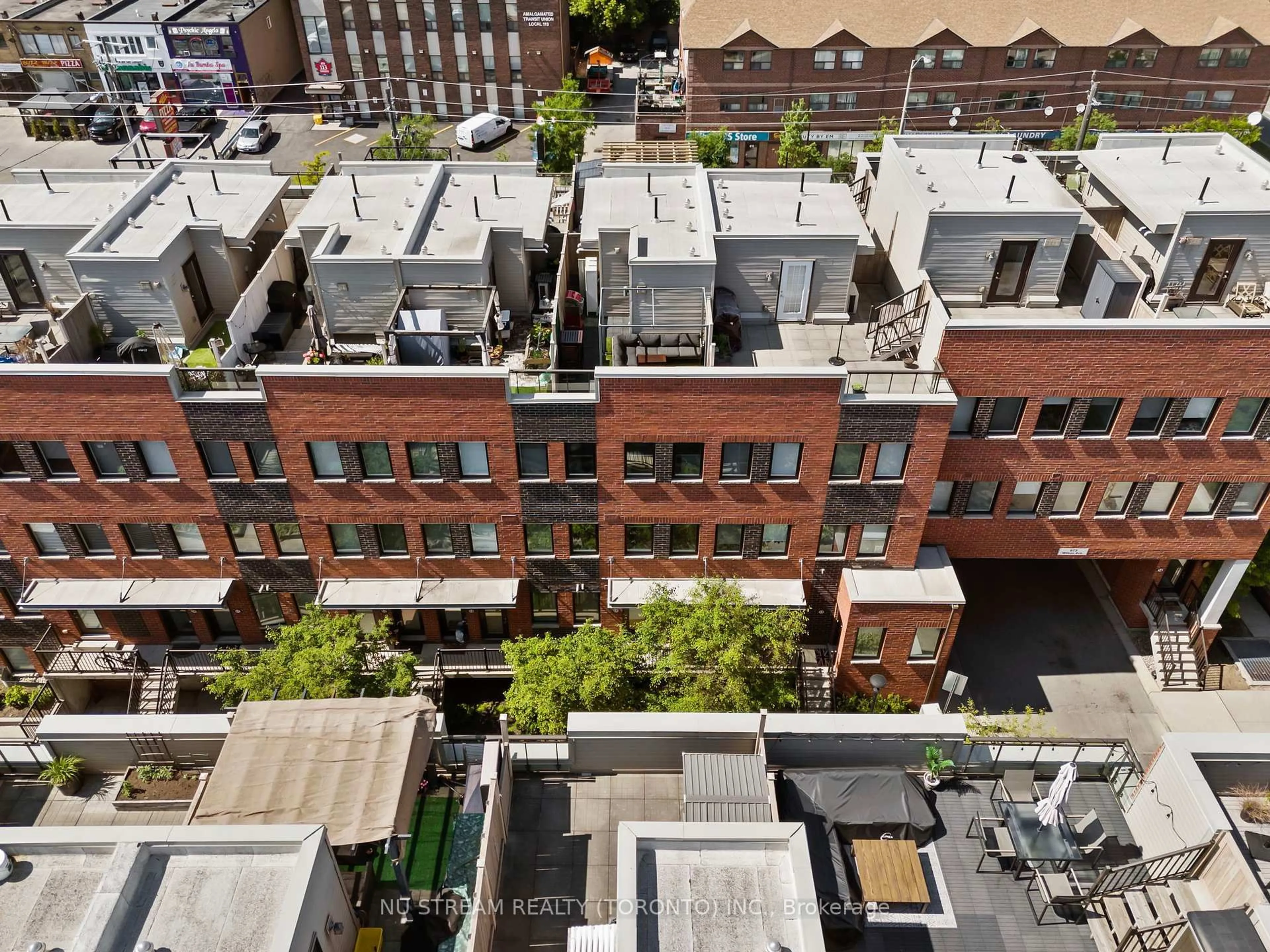 A pic from outside/outdoor area/front of a property/back of a property/a pic from drone, city buildings view from balcony for 873 Wilson Ave #15, Toronto Ontario M3K 1E6