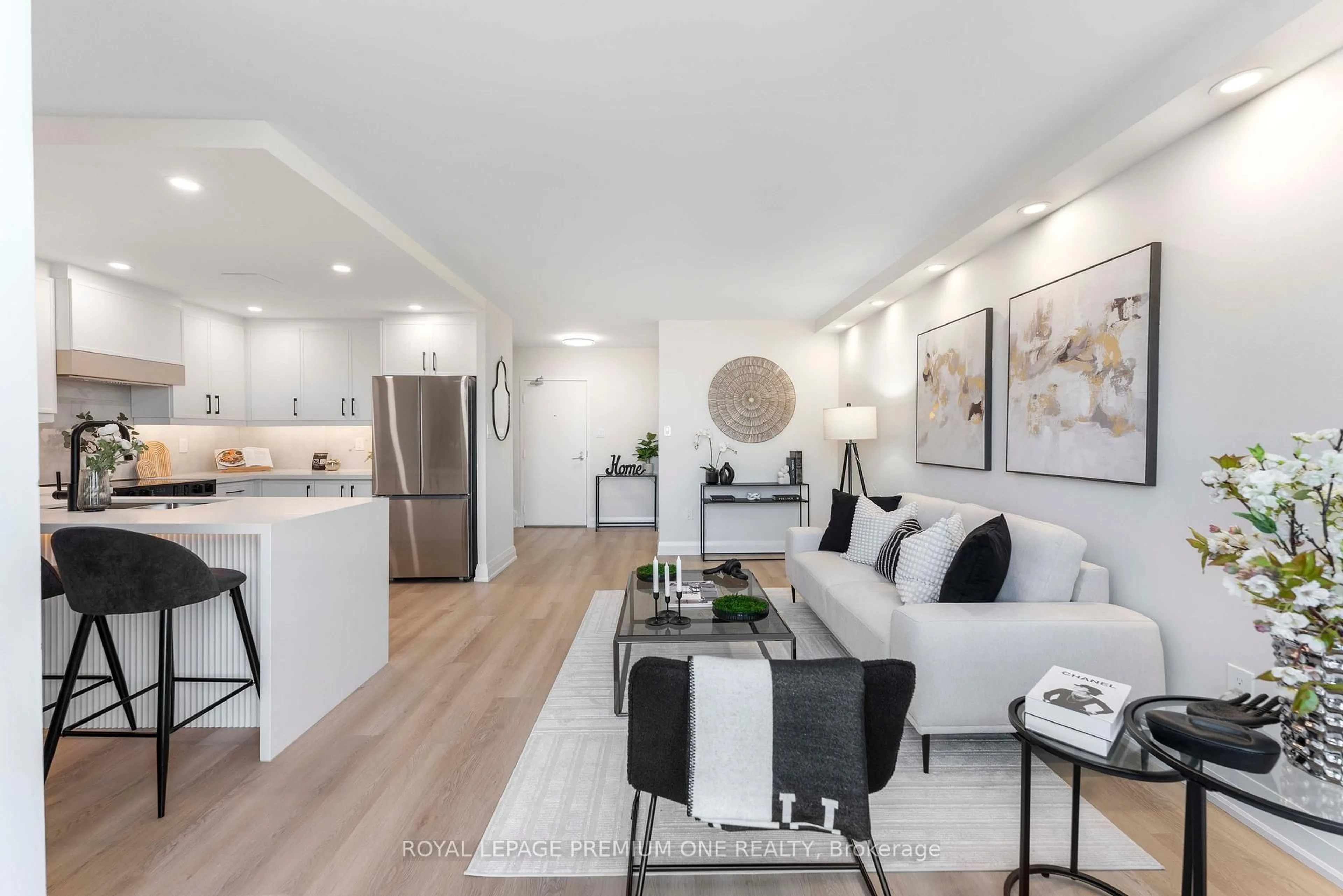 Living room with furniture, unknown for 60 Southport St #608, Toronto Ontario M6S 3N4