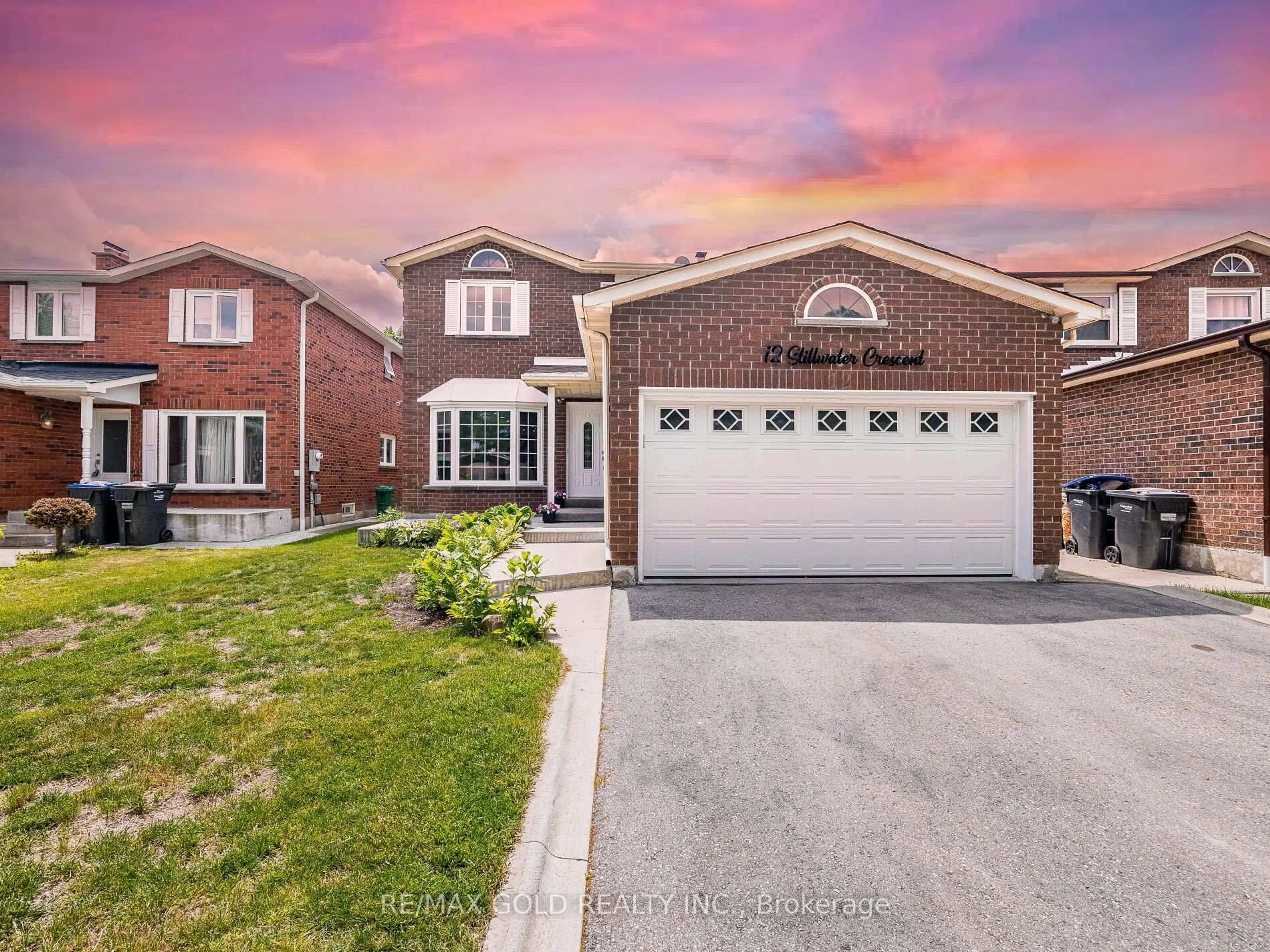 Home with brick exterior material, street for 12 Stillwater Cres, Brampton Ontario L6X 3K5