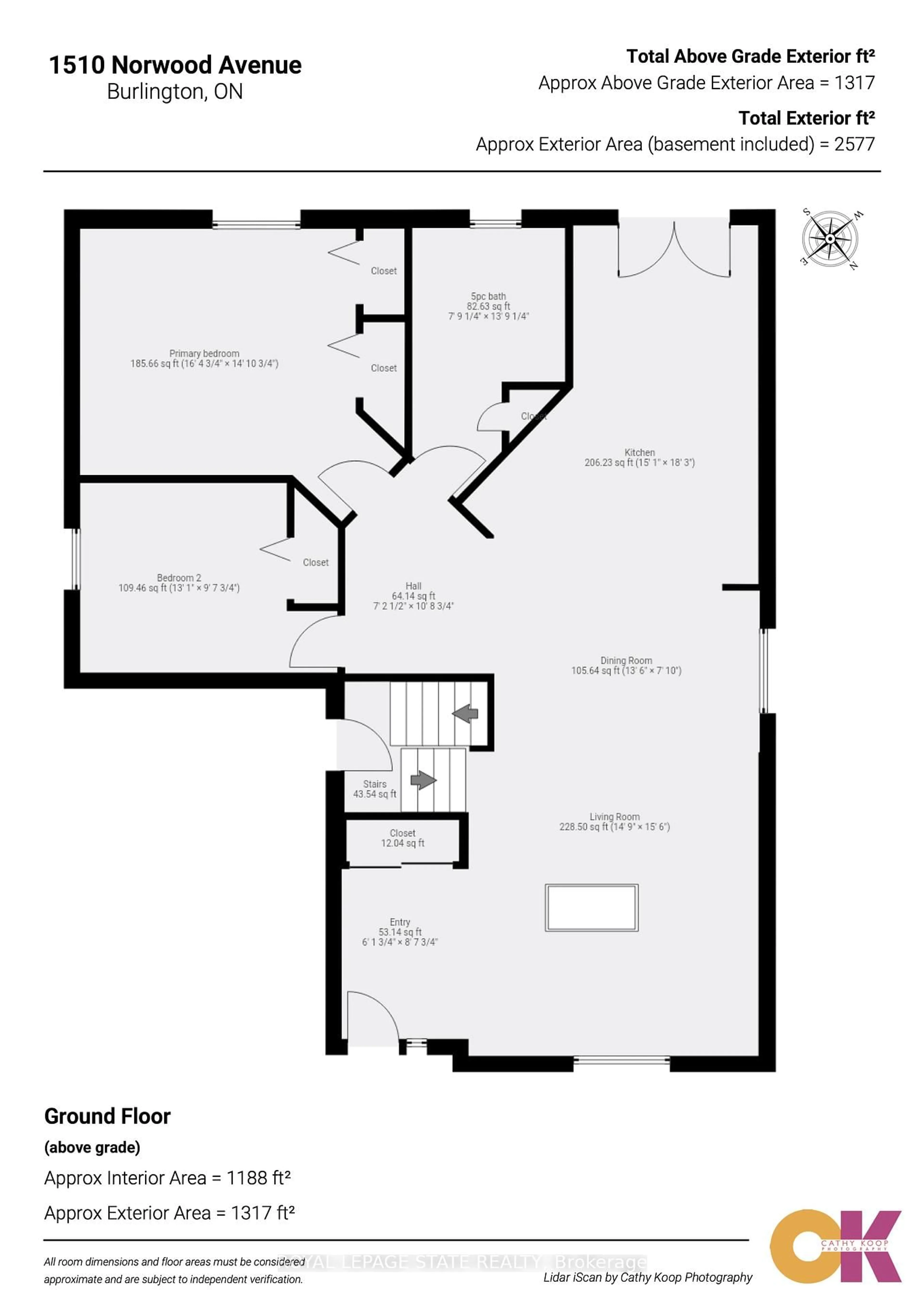 Floor plan for 1510 Norwood Ave, Burlington Ontario L7T 1V8