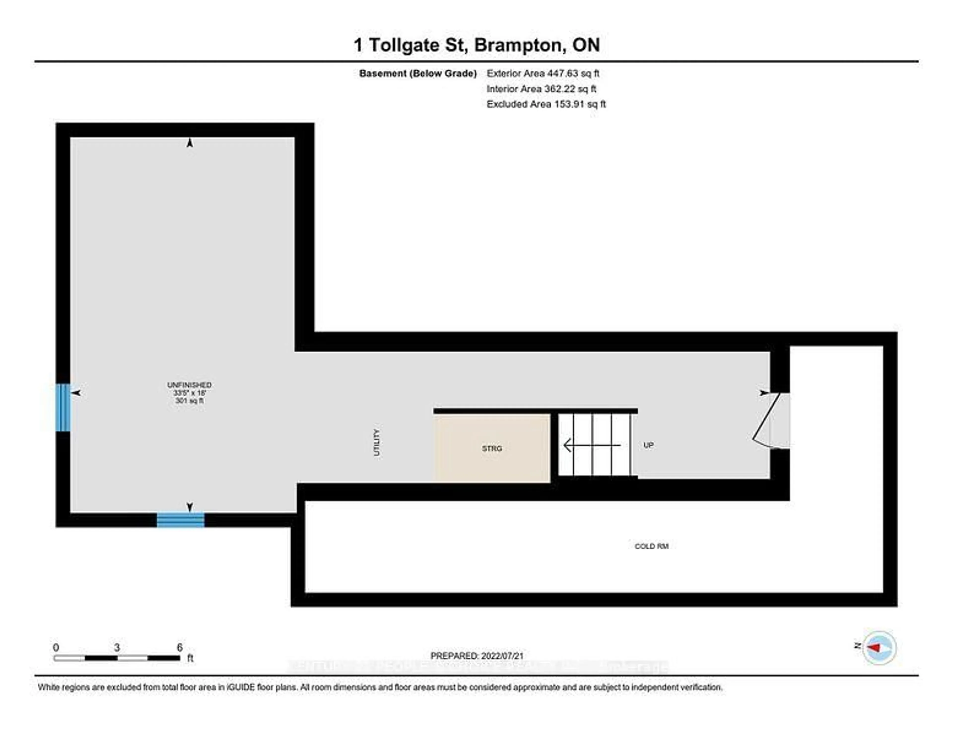 Floor plan for 1 Tollgate St, Brampton Ontario L6Z 0B4