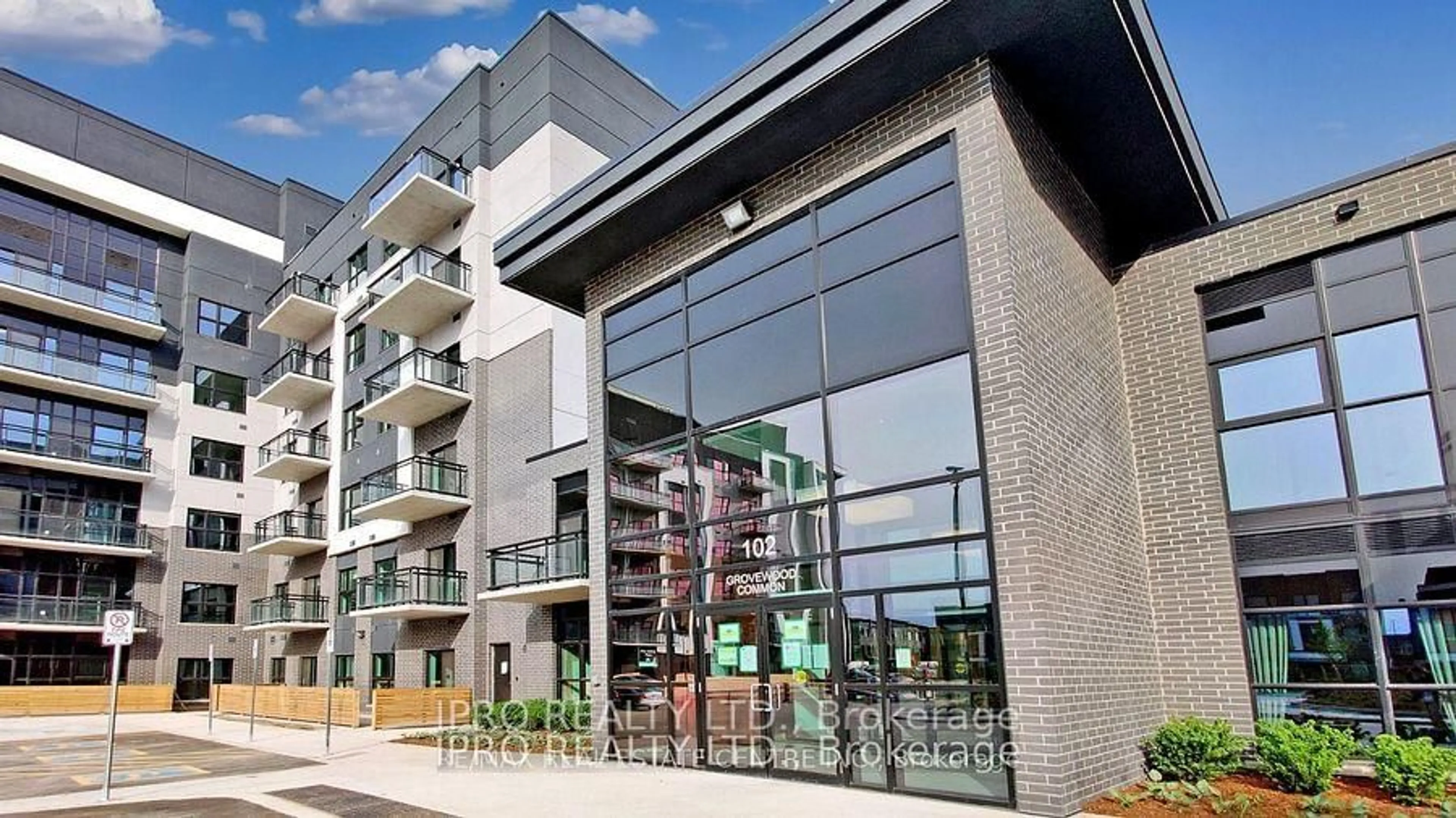 Patio, building for 102 Grovewood Common Circ #117, Oakville Ontario L6H 0X2