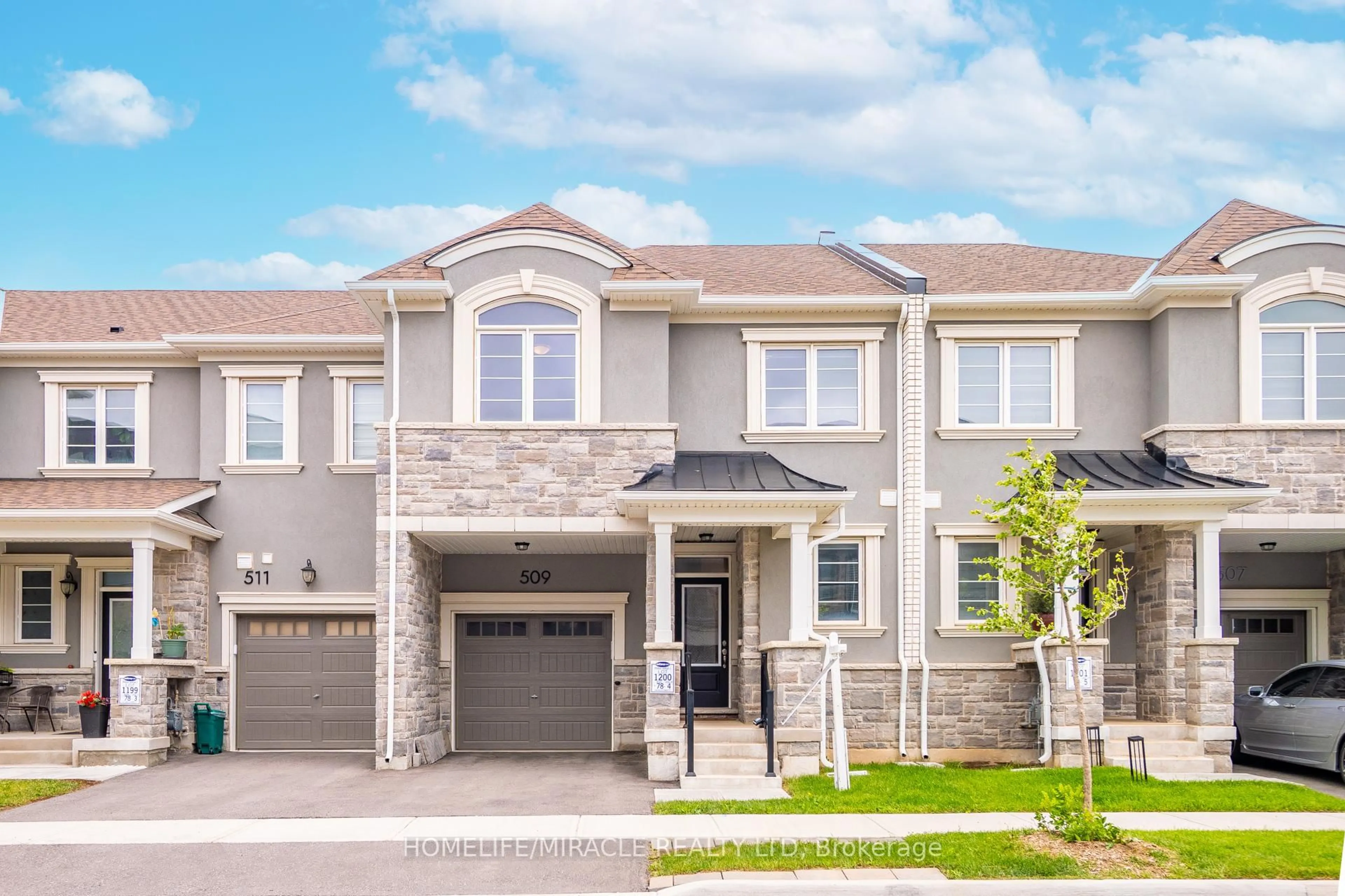 Home with brick exterior material, street for 509 Bellflower Crt, Milton Ontario L9E 1W5