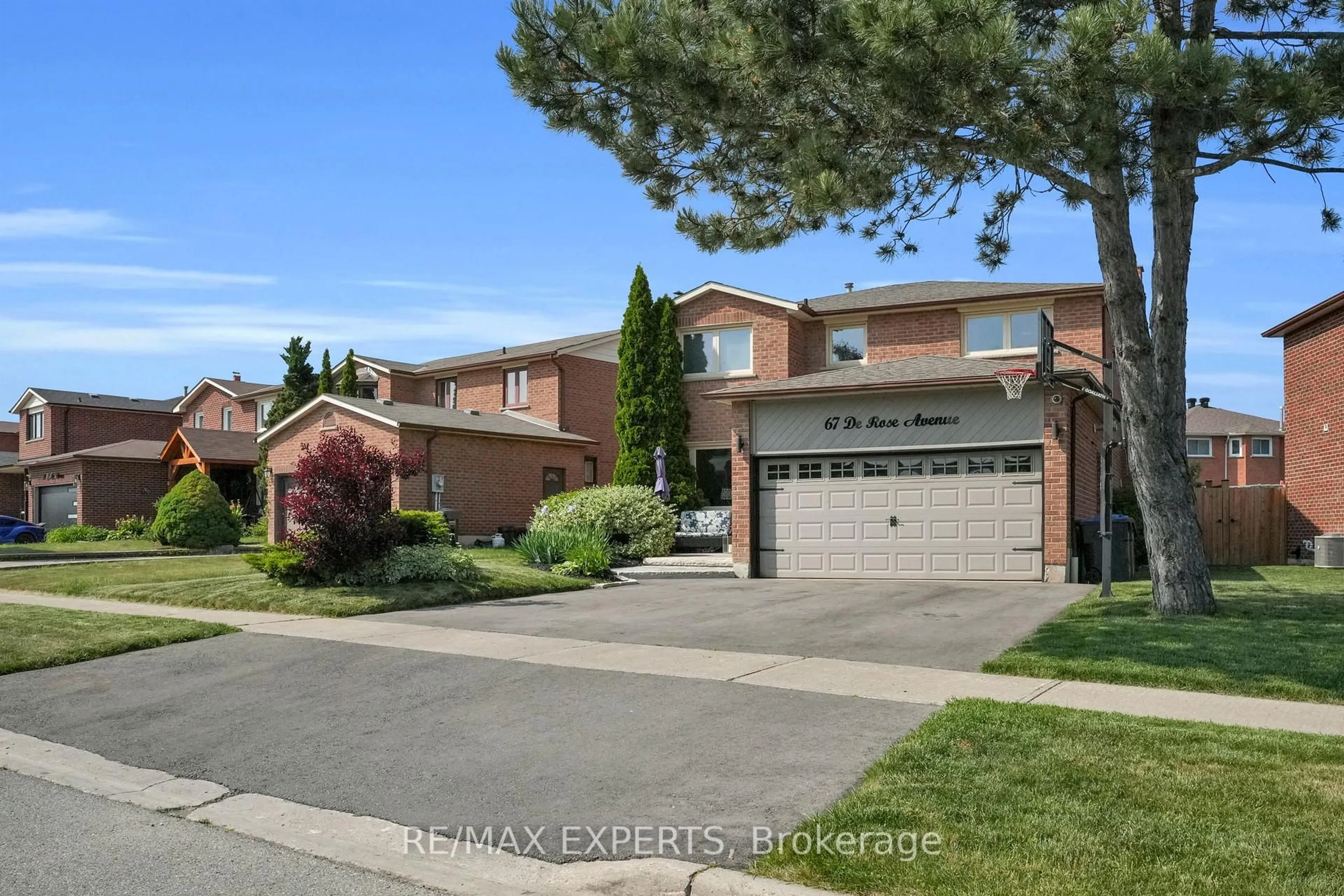 Home with brick exterior material, street for 67 De Rose Ave, Caledon Ontario L7E 1A9