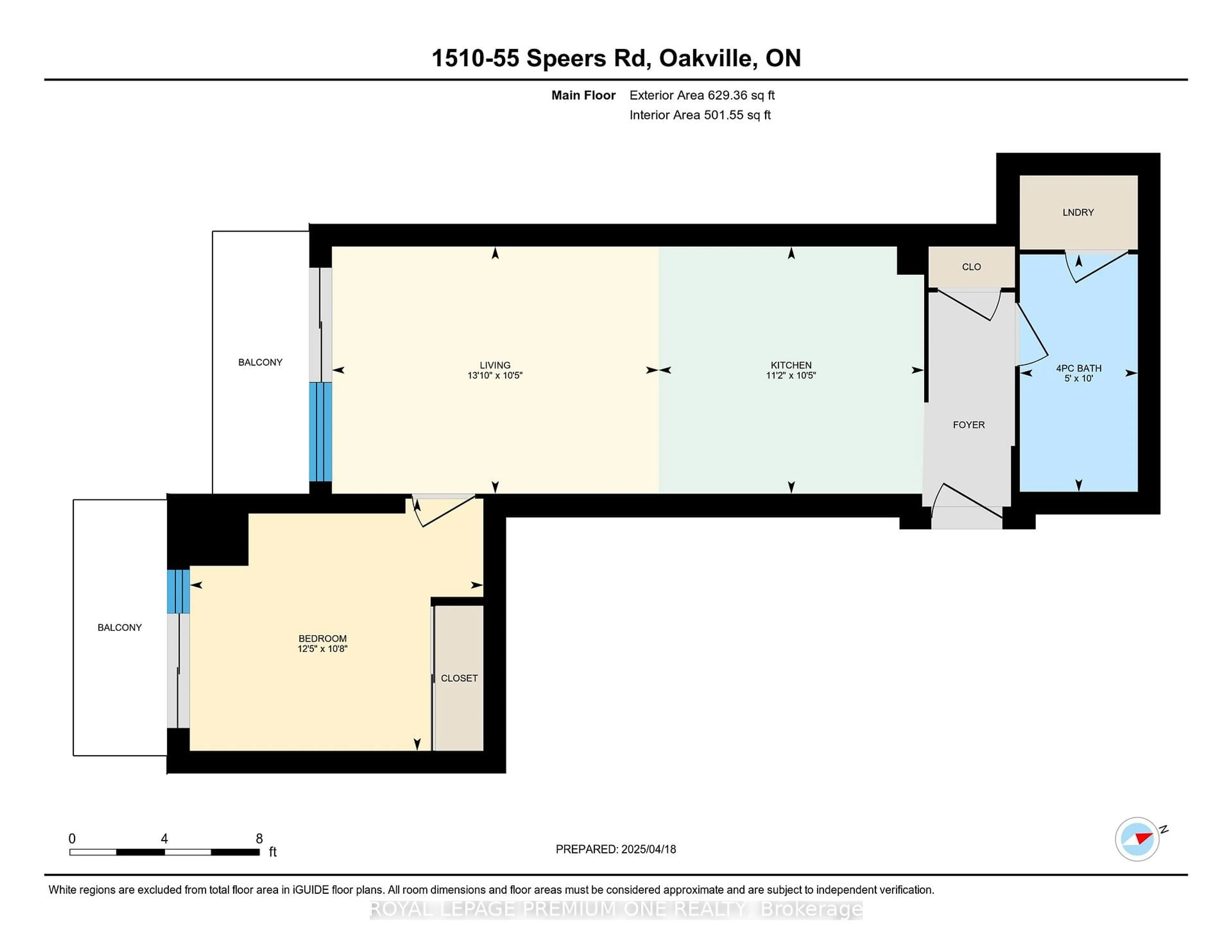 Floor plan for 55 Speers Rd #1510, Oakville Ontario L6K 0H9