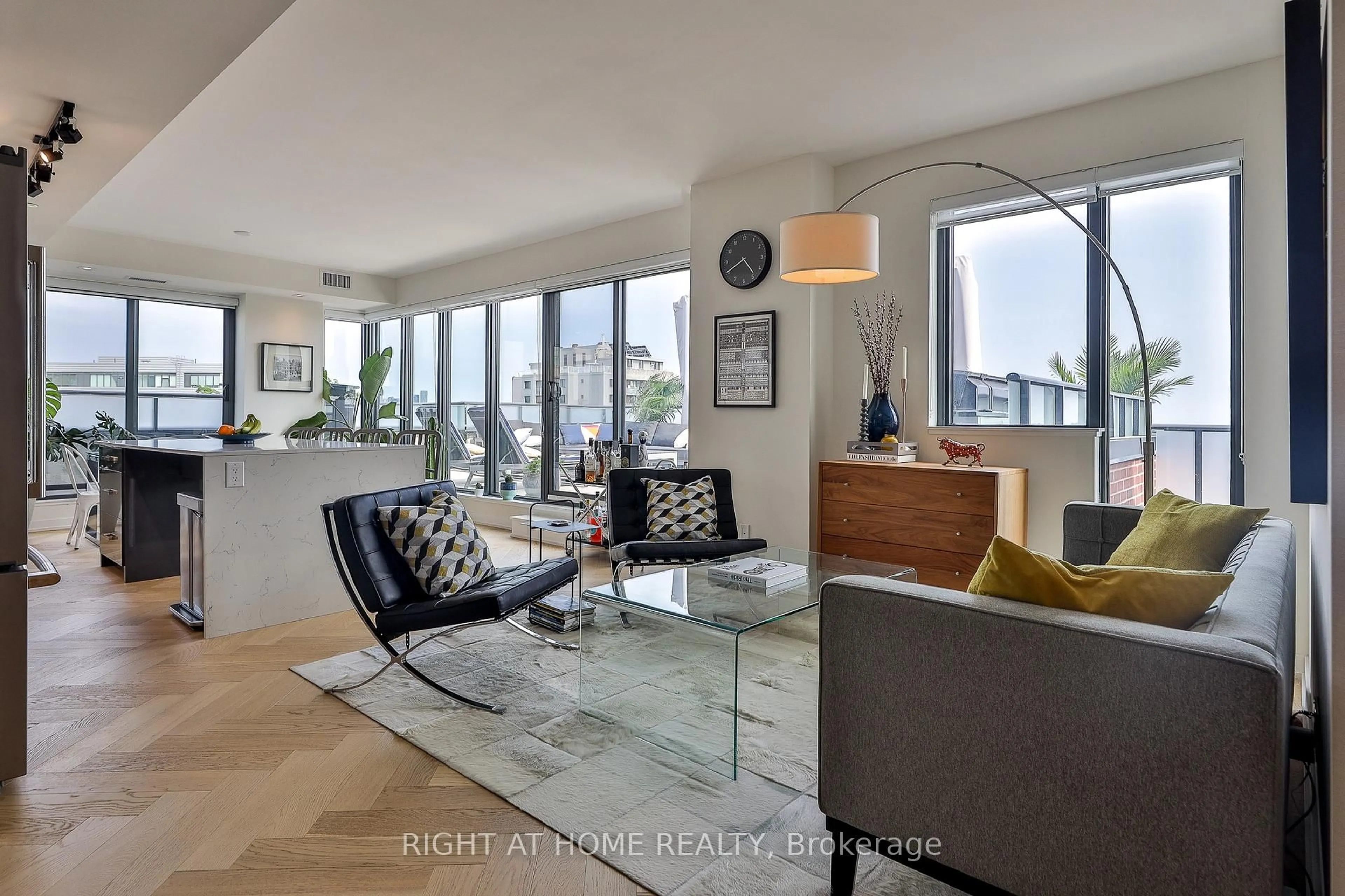 Living room with furniture, unknown for 430 Roncesvalles Ave #604, Toronto Ontario M6R 0A6