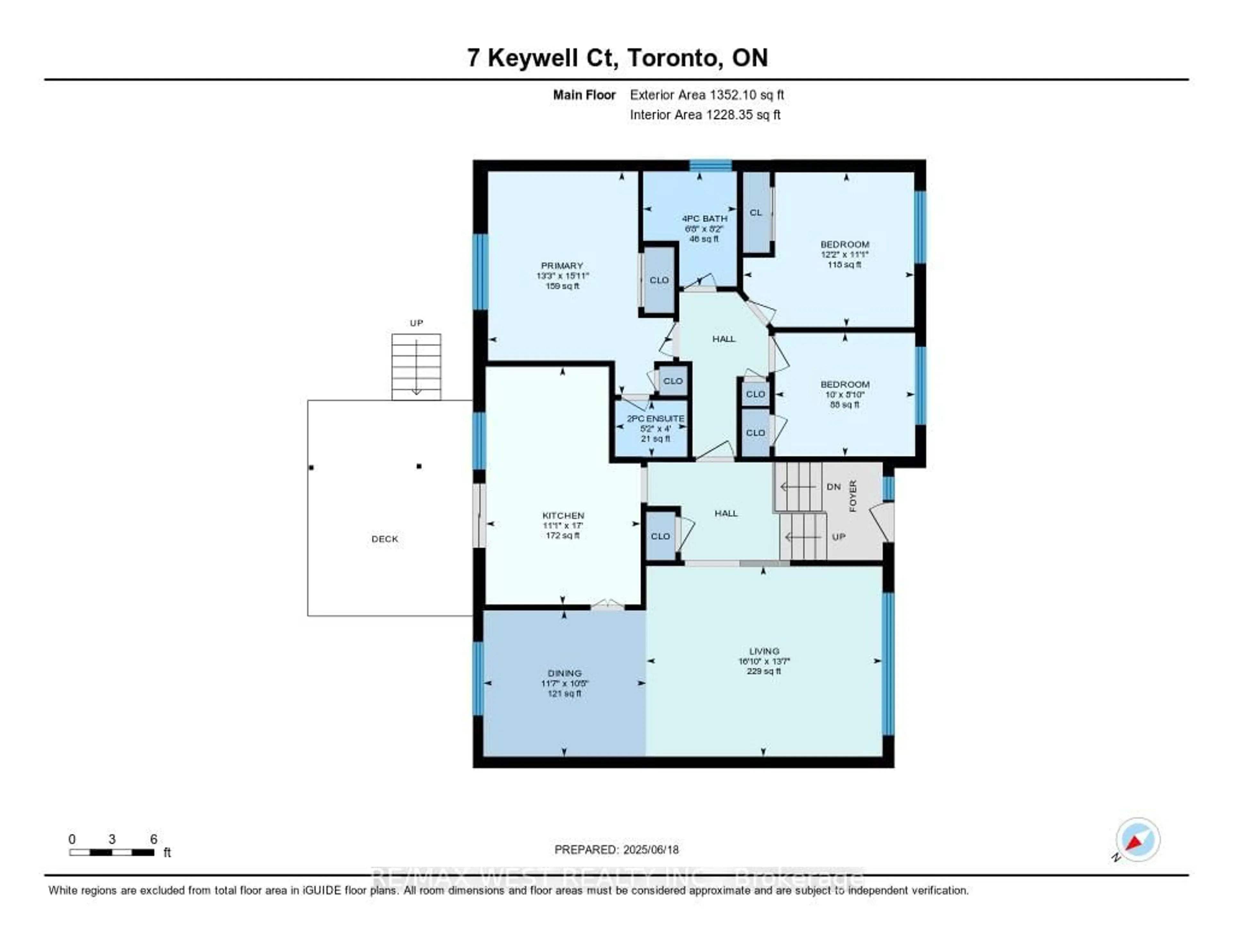 Floor plan for 7 Keywell Crt, Toronto Ontario M8Y 1S5
