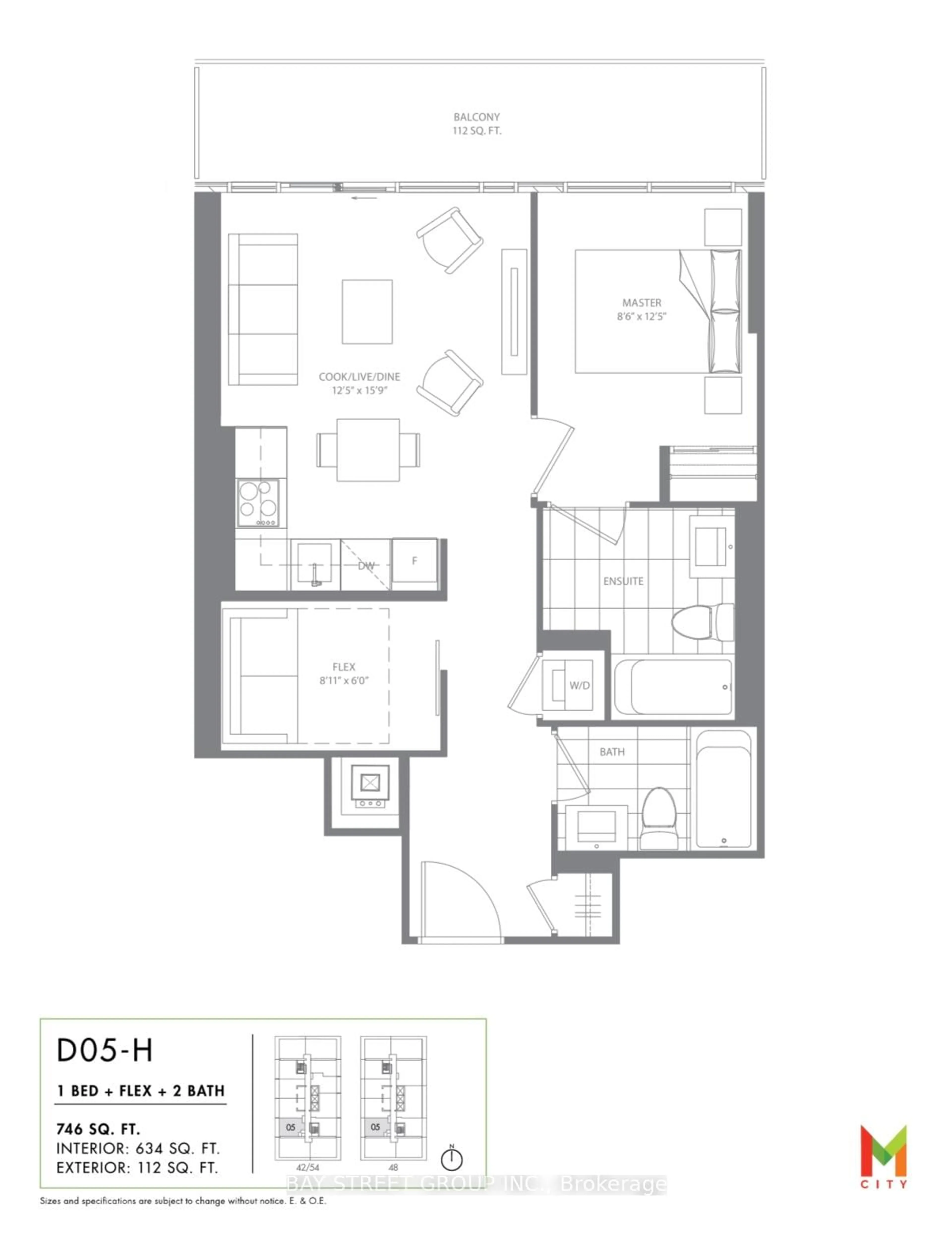 Floor plan for 3900 Confederation Pkwy #4805, Mississauga Ontario L5B 0M3